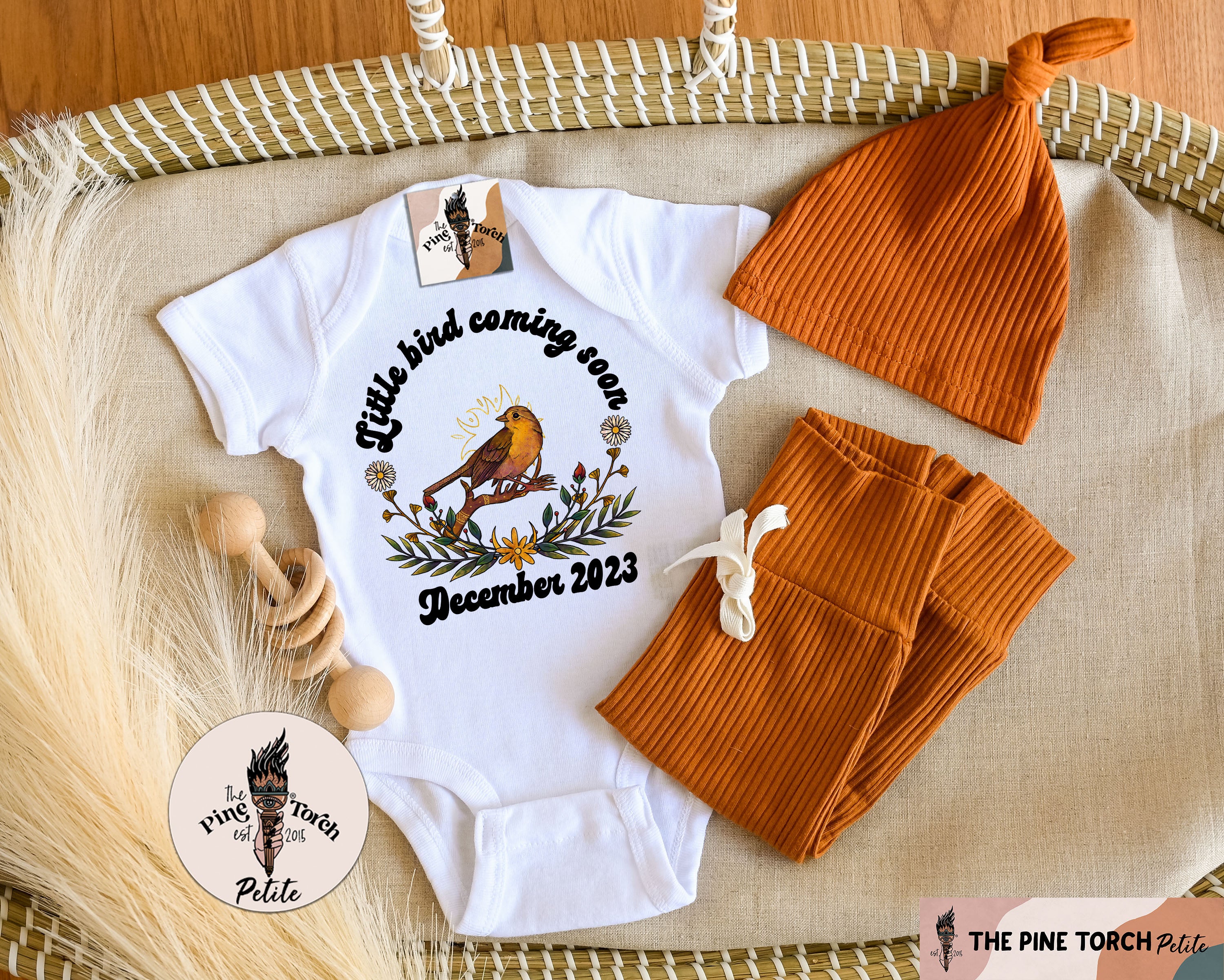 « MAMA BIRD + LITTLE BIRD ON THE WAY » MOMMY & ME SET