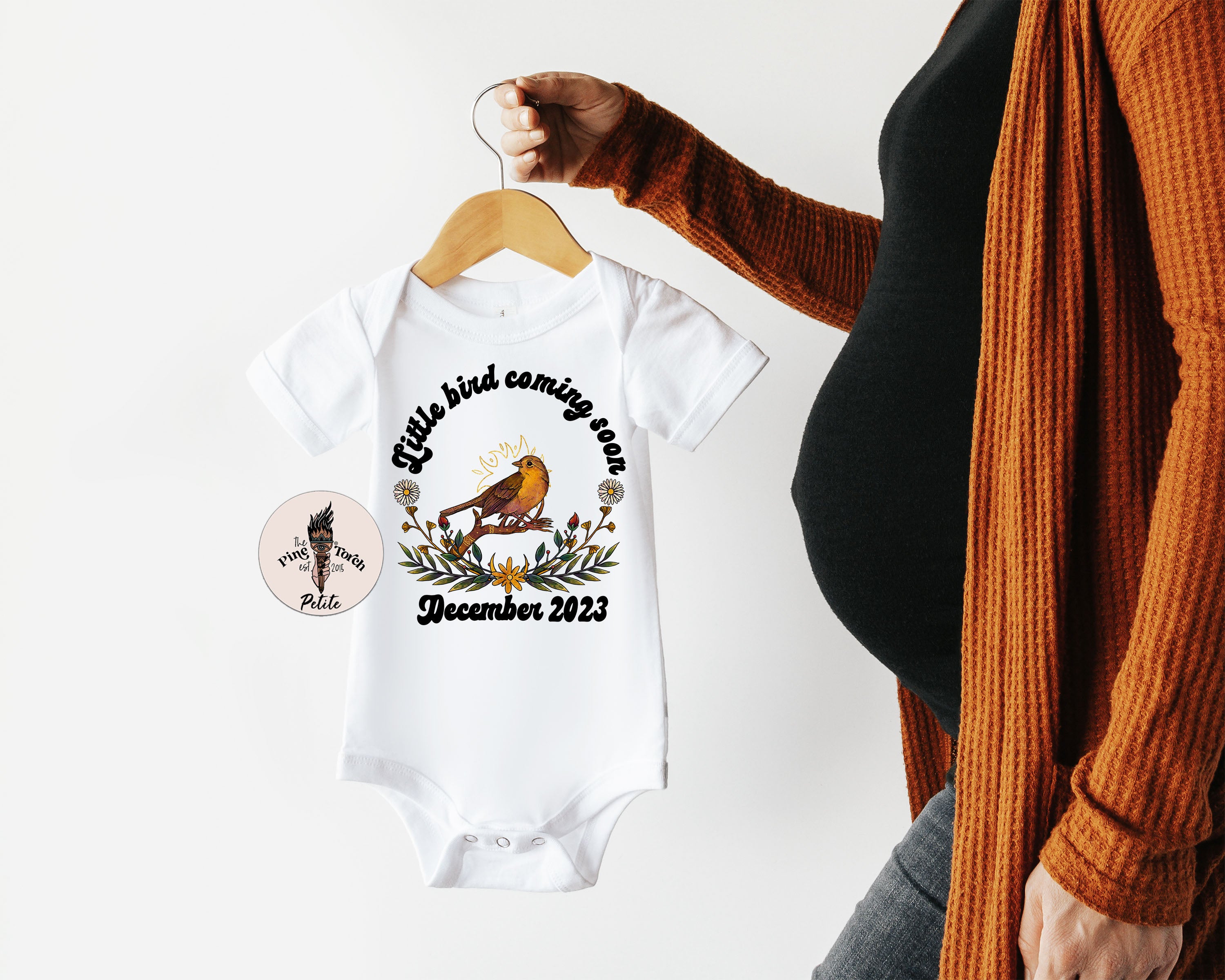 « MAMA BIRD + LITTLE BIRD ON THE WAY » MOMMY & ME SET