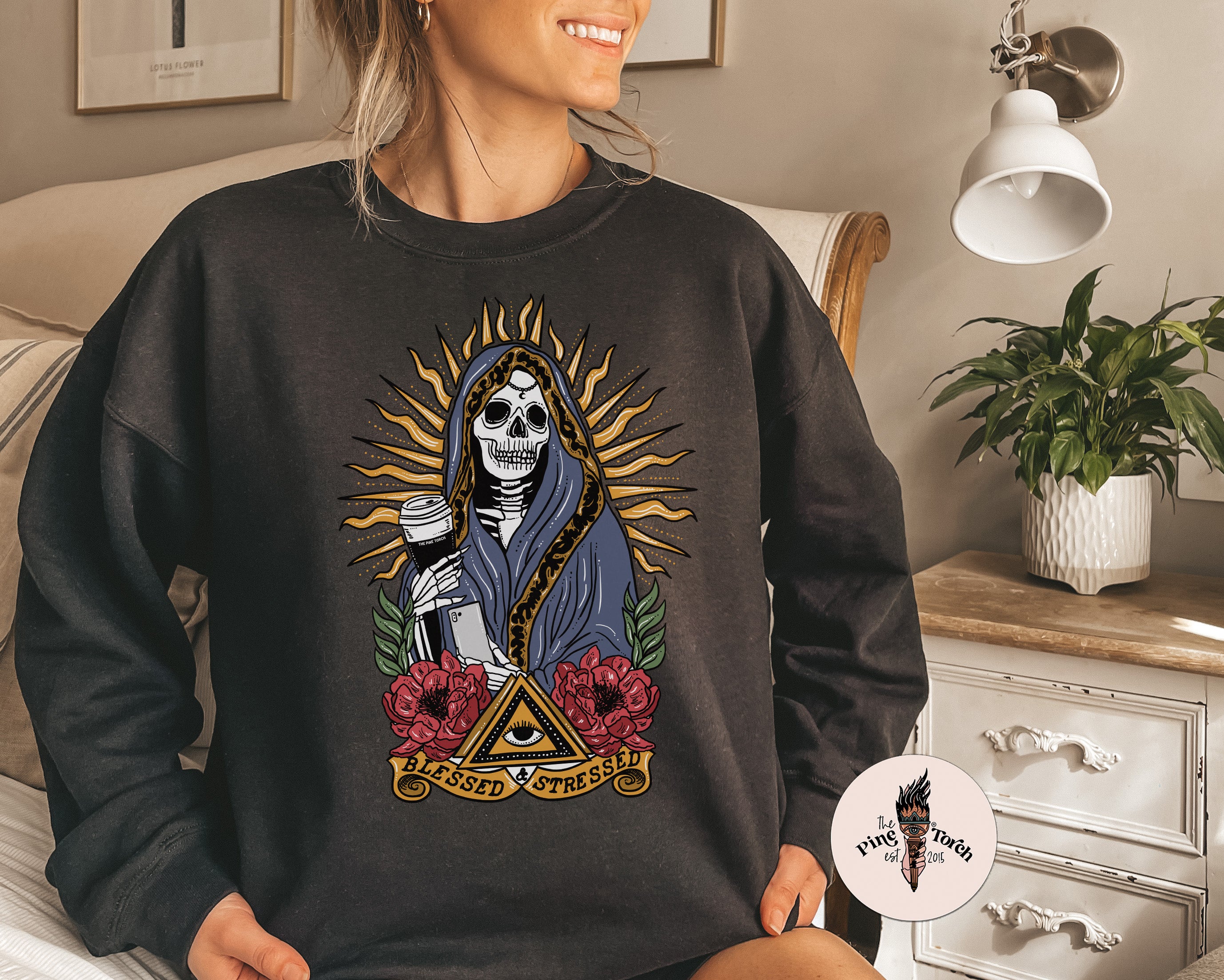 BLESSED AND STRESSED // UNISEX PULLOVER