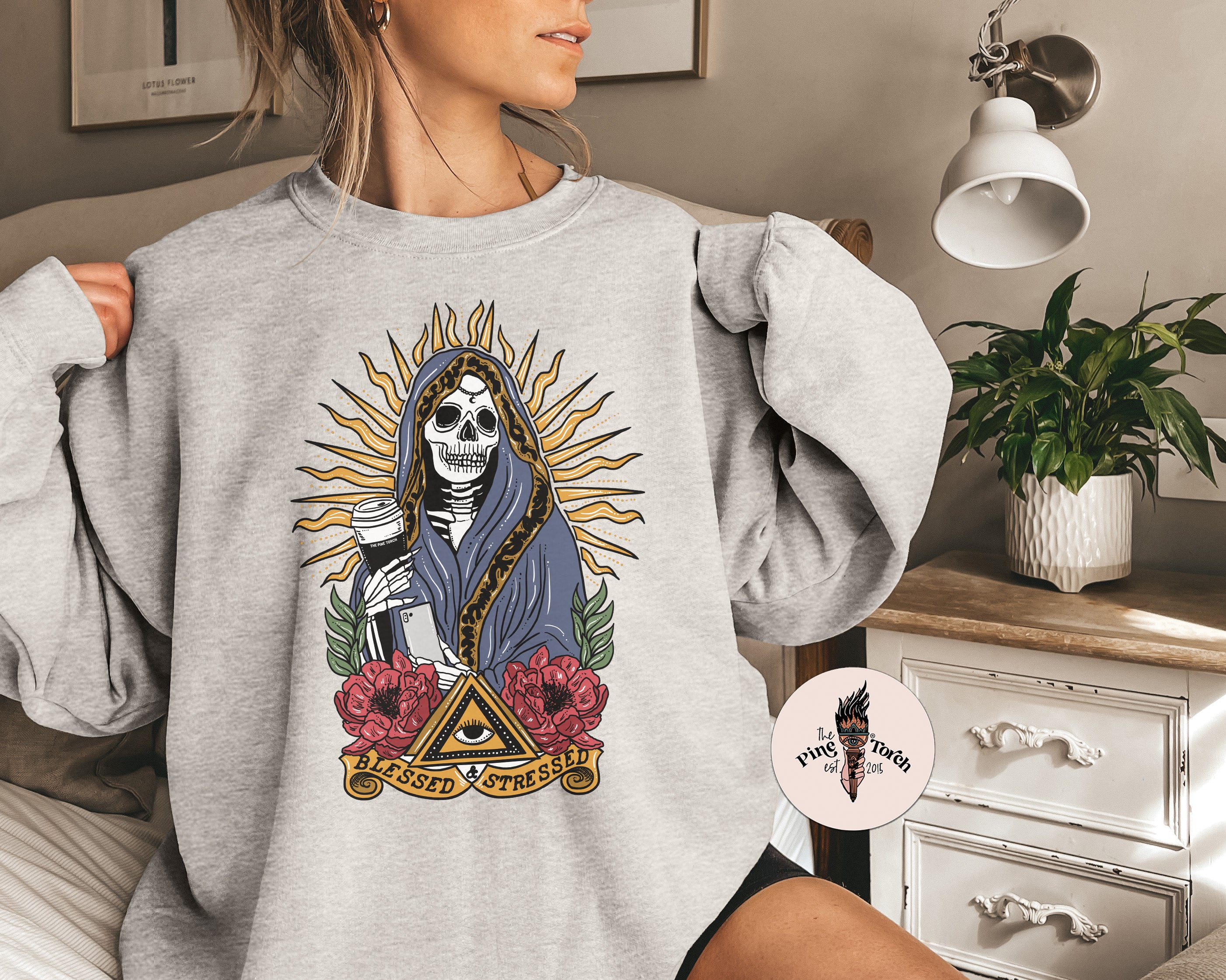 BLESSED AND STRESSED // UNISEX PULLOVER