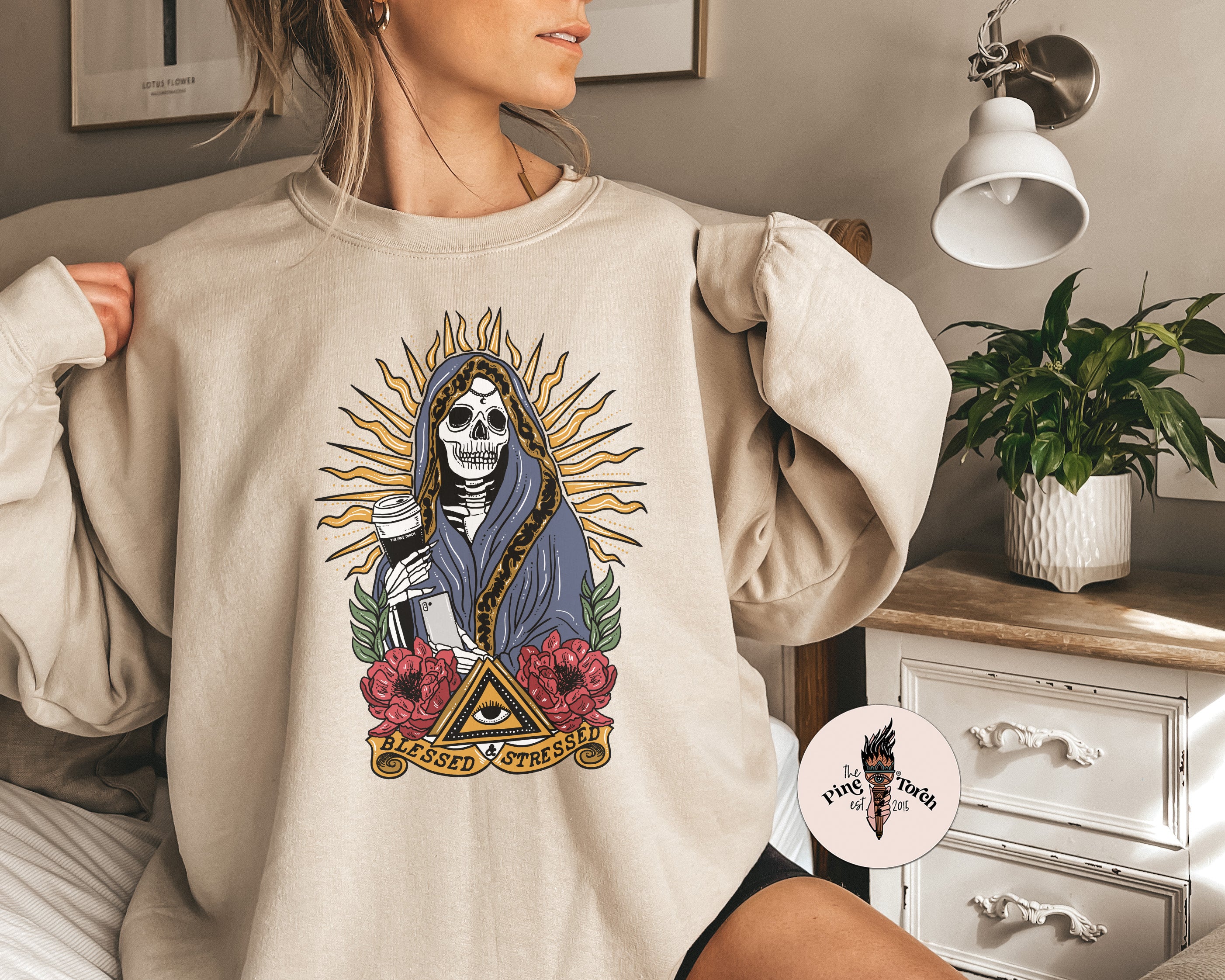 BLESSED AND STRESSED // UNISEX PULLOVER