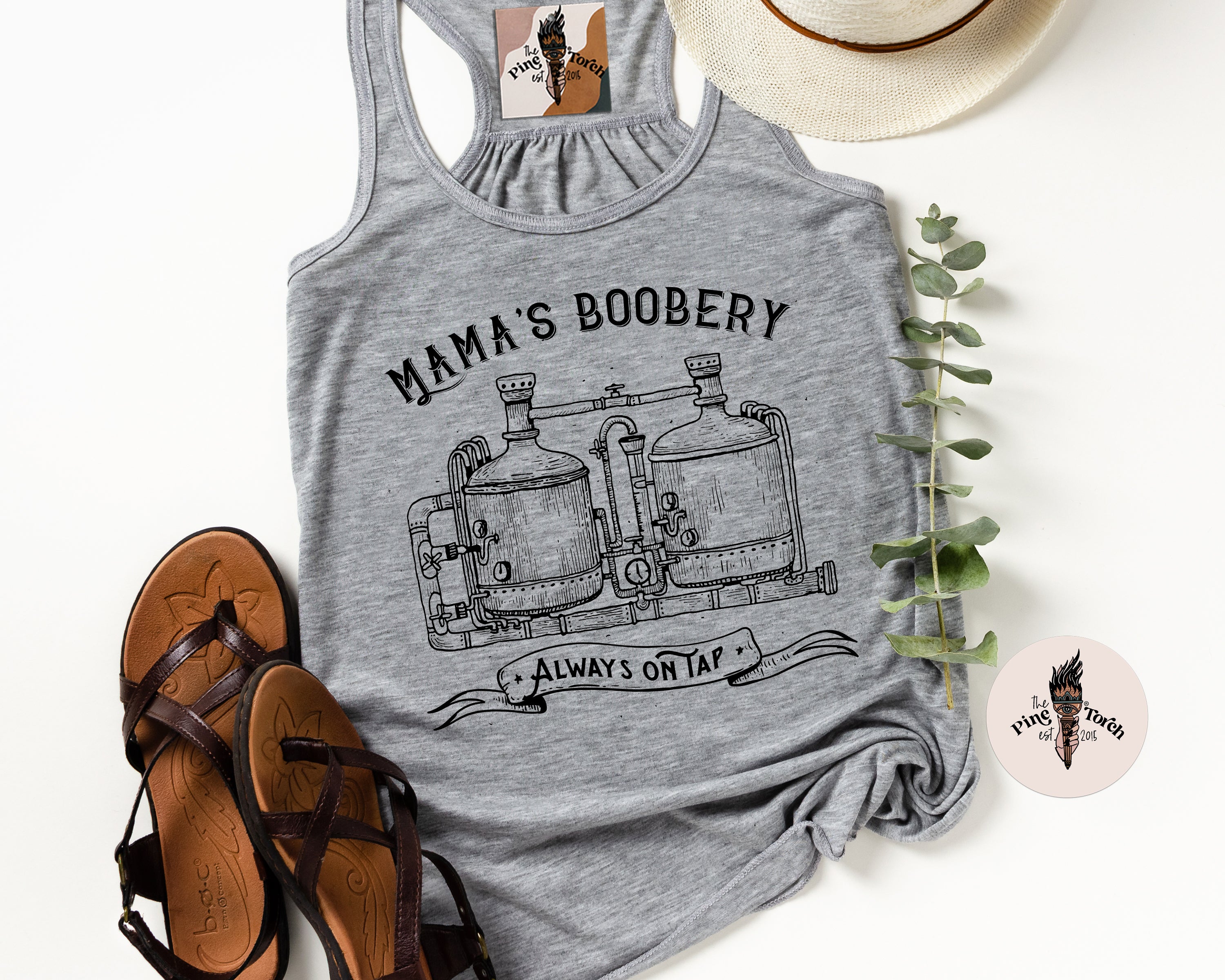 MAMA'S BOOBERY // FLOWY RACERBACK TANK