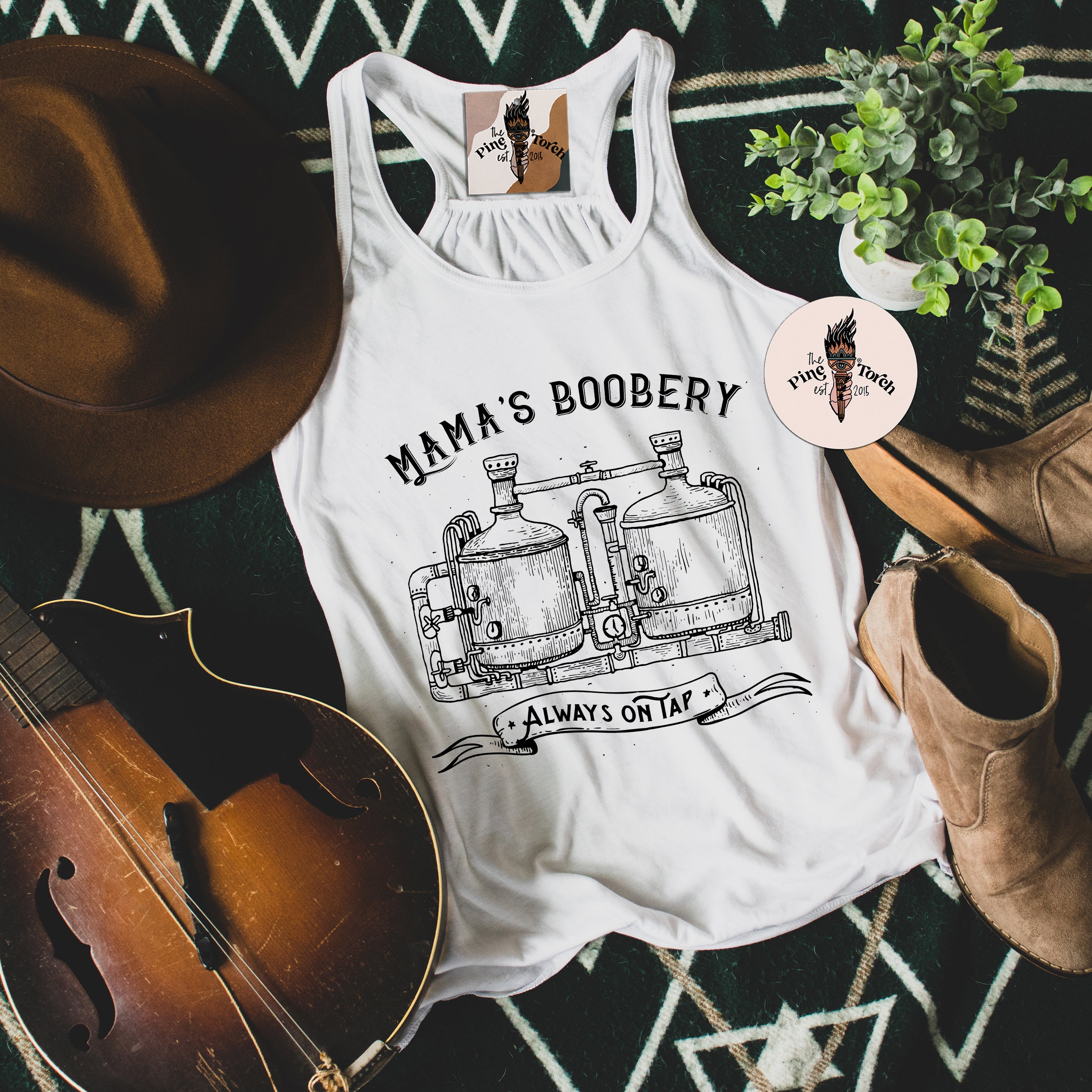 MAMA'S BOOBERY // FLOWY RACERBACK TANK