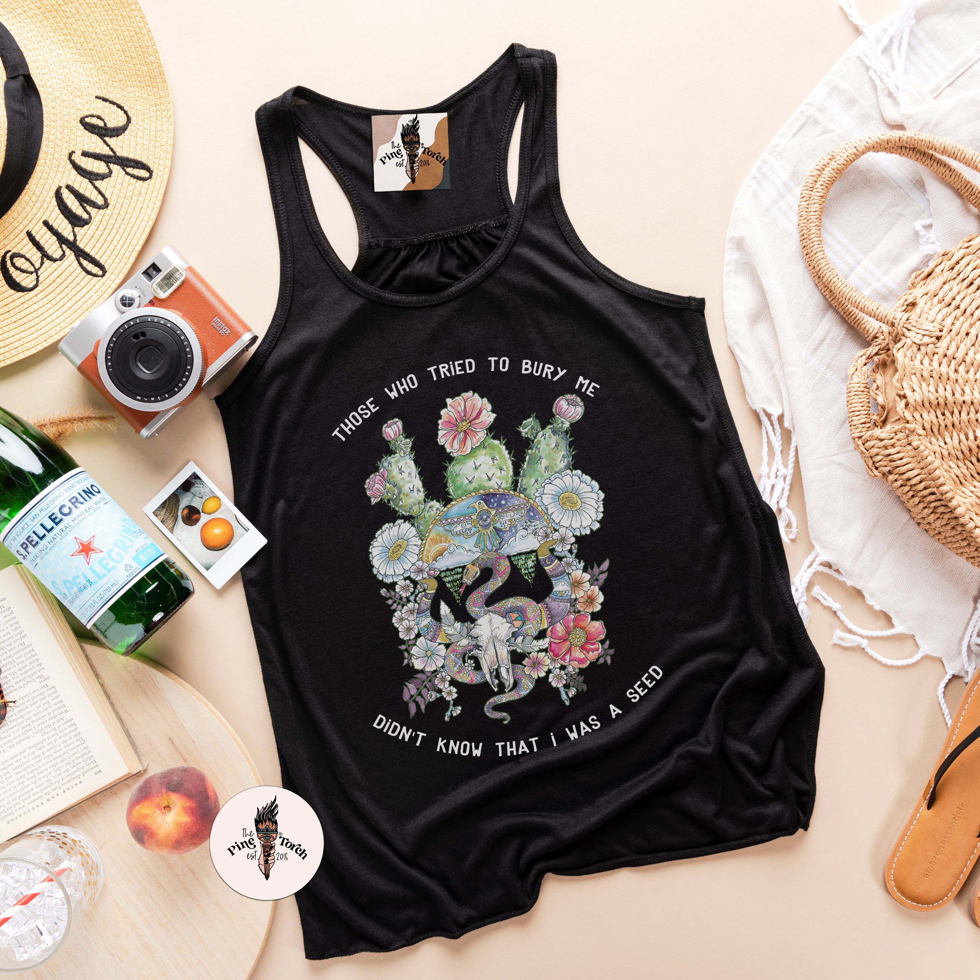 THOSE WHO TRIED TO BURY ME // FLOWY RACERBACK TANK