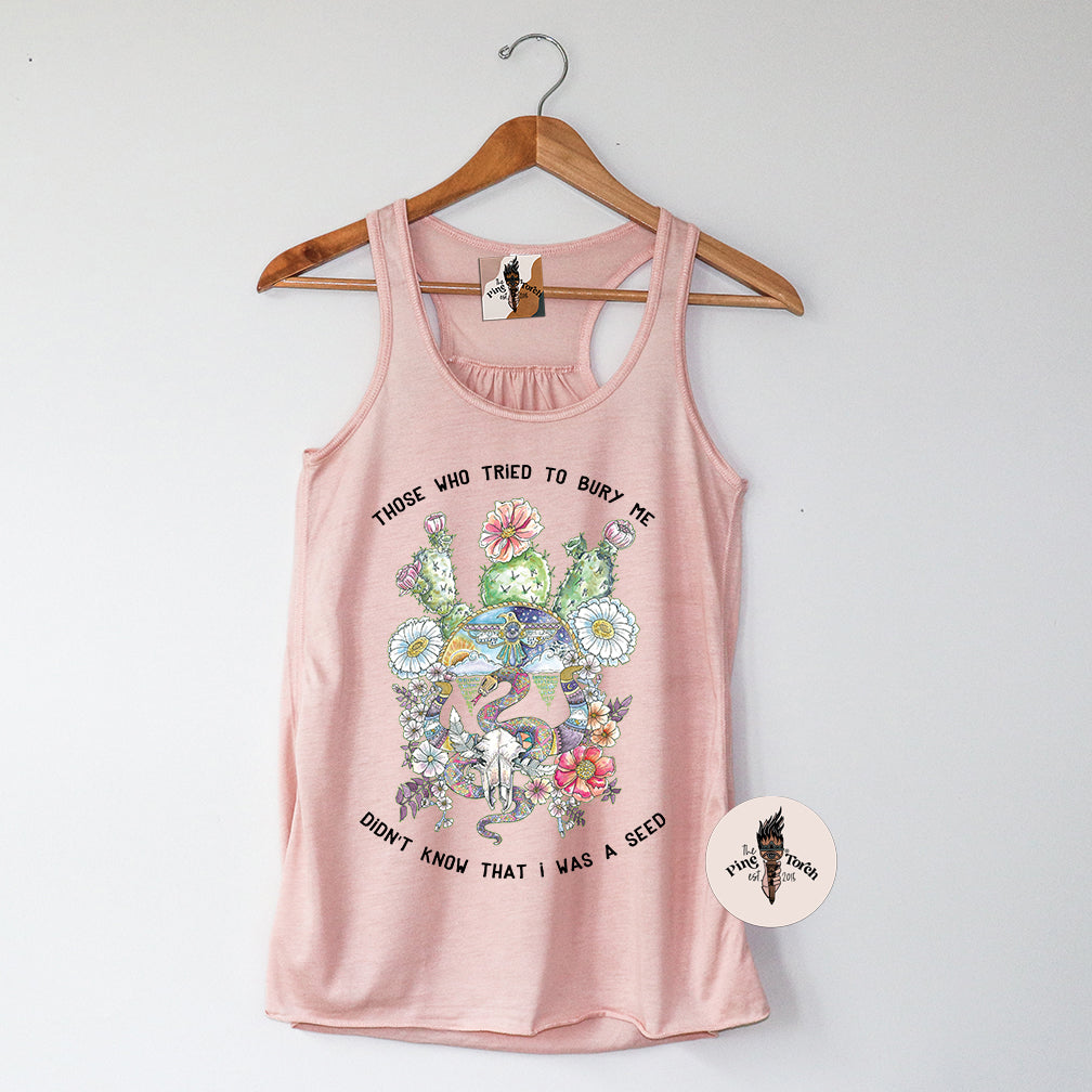THOSE WHO TRIED TO BURY ME // FLOWY RACERBACK TANK