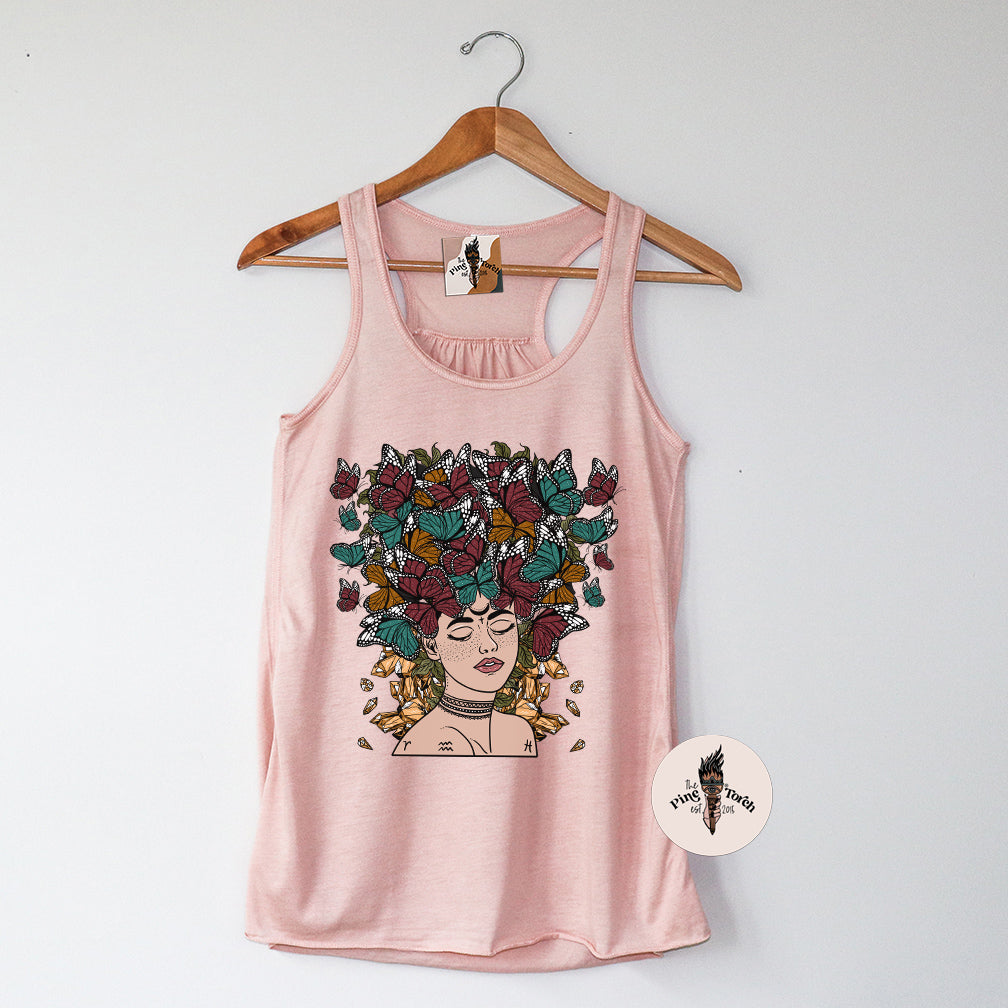 BUTTERFLY FLUTTER // FLOWY RACERBACK TANK