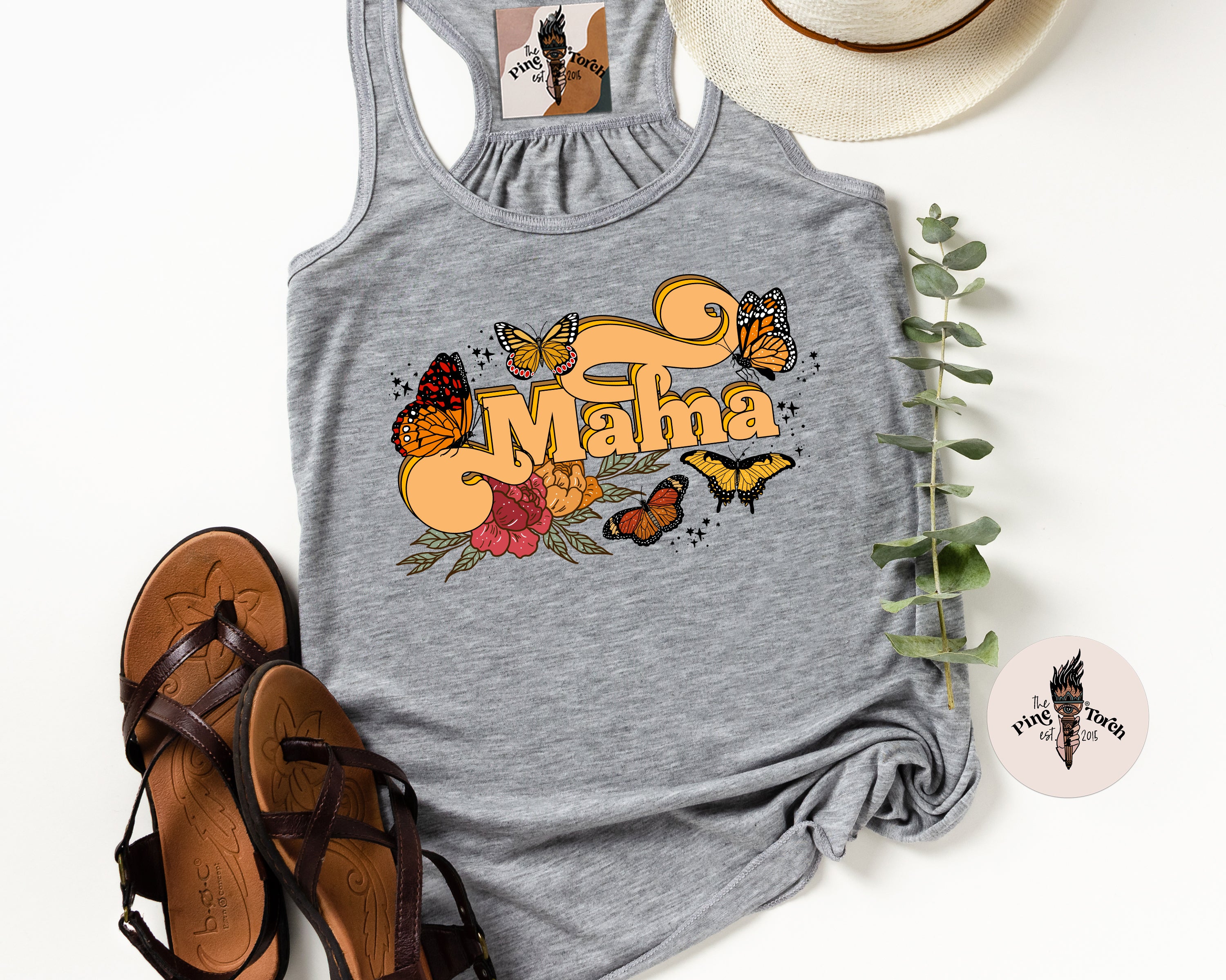 MAMA BUTTERFLY // FLOWY RACERBACK TANK
