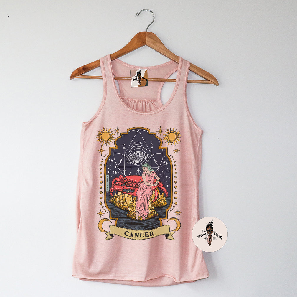 CANCER // FLOWY RACERBACK TANK