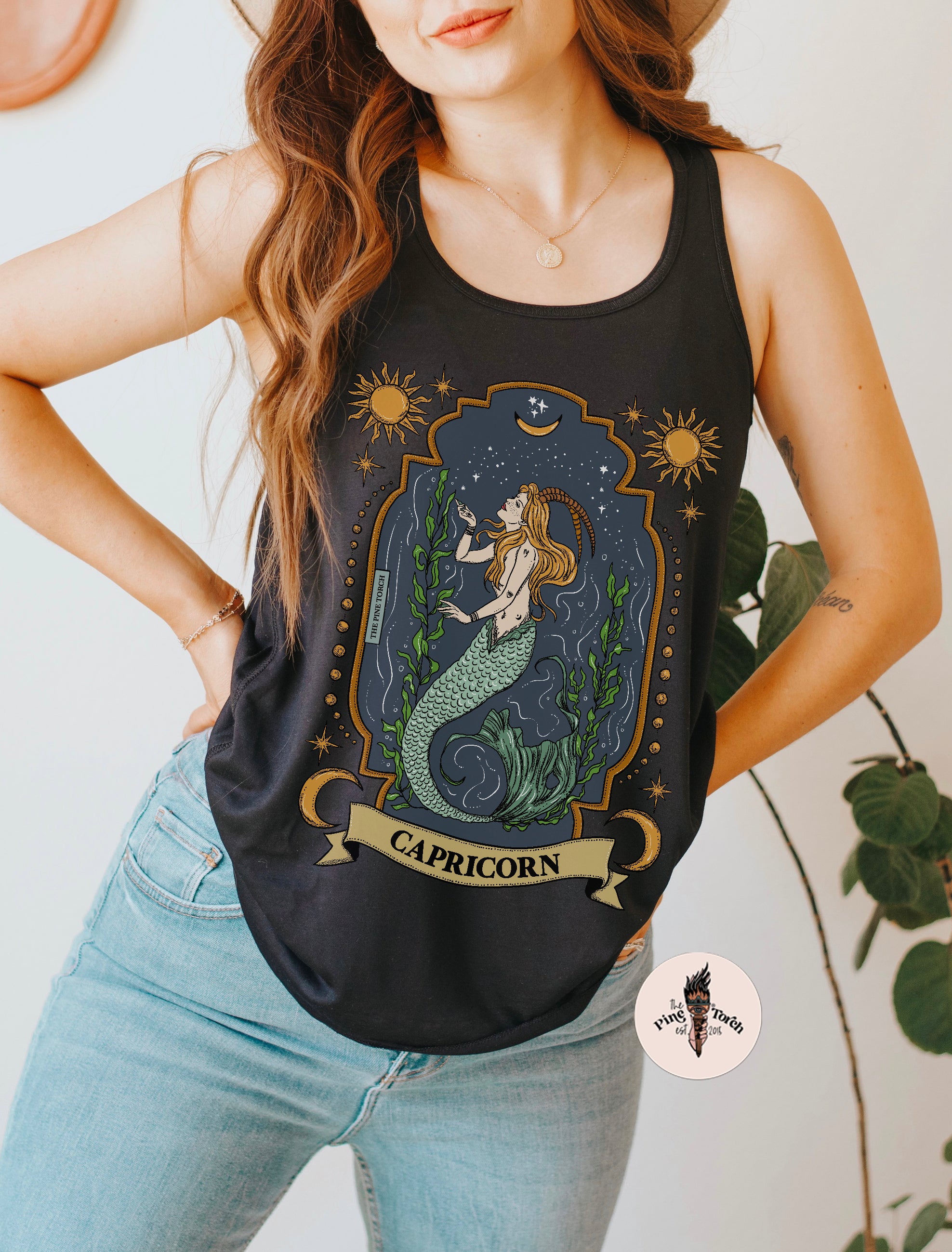 CAPRICORN // FLOWY RACERBACK TANK