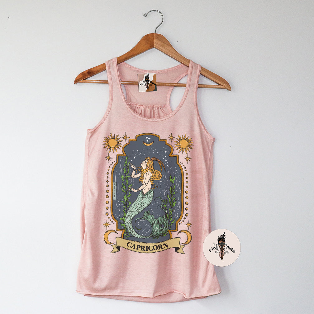 CAPRICORN // FLOWY RACERBACK TANK
