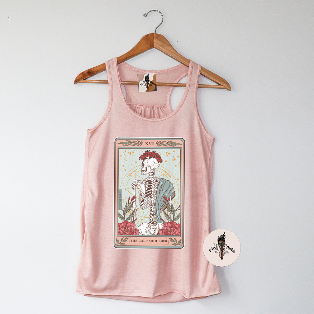 THE COLD SHOULDER // FLOWY RACERBACK TANK