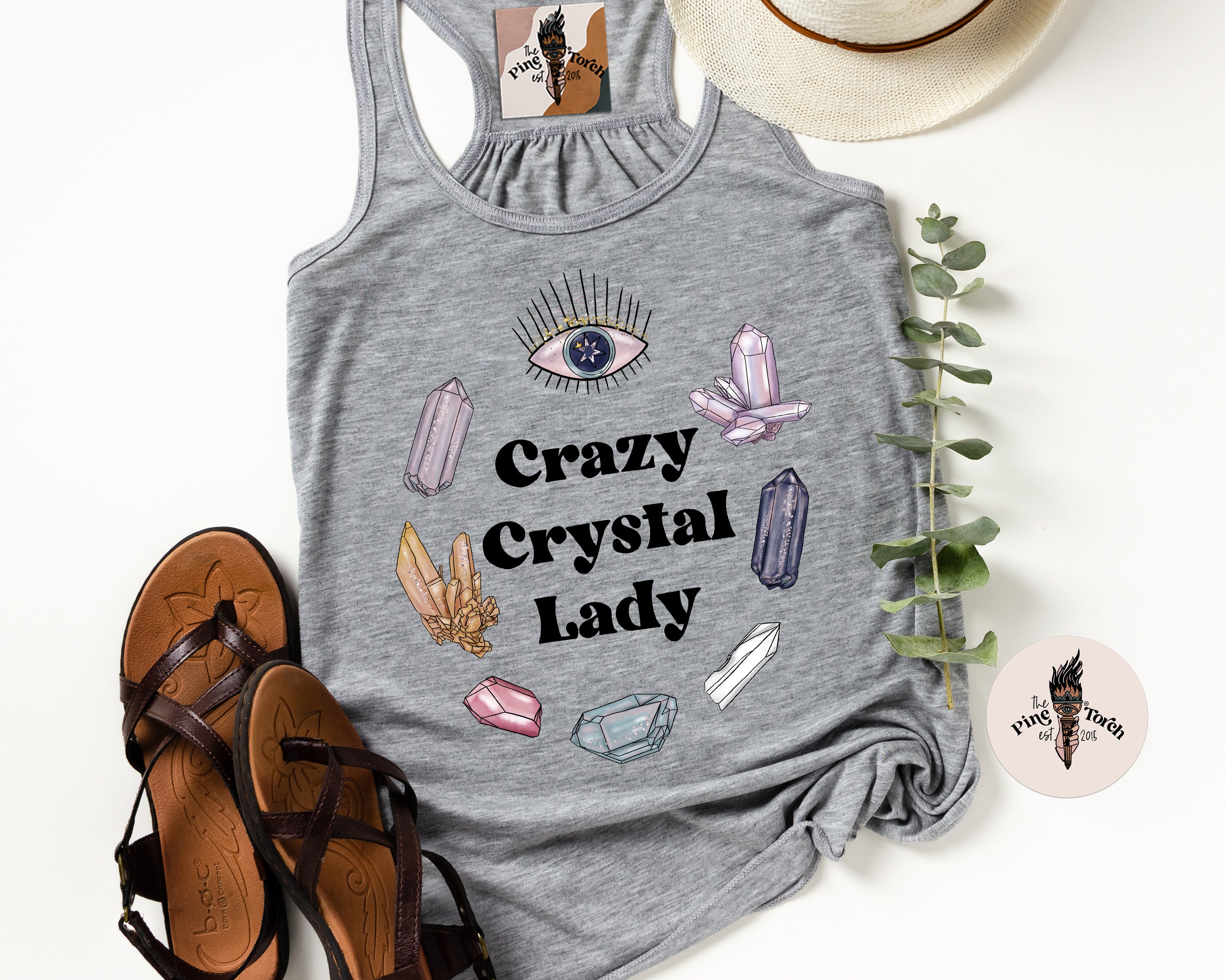 CRAZY CRYSTAL LADY // FLOWY RACERBACK TANK