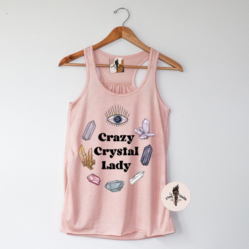 CRAZY CRYSTAL LADY // FLOWY RACERBACK TANK