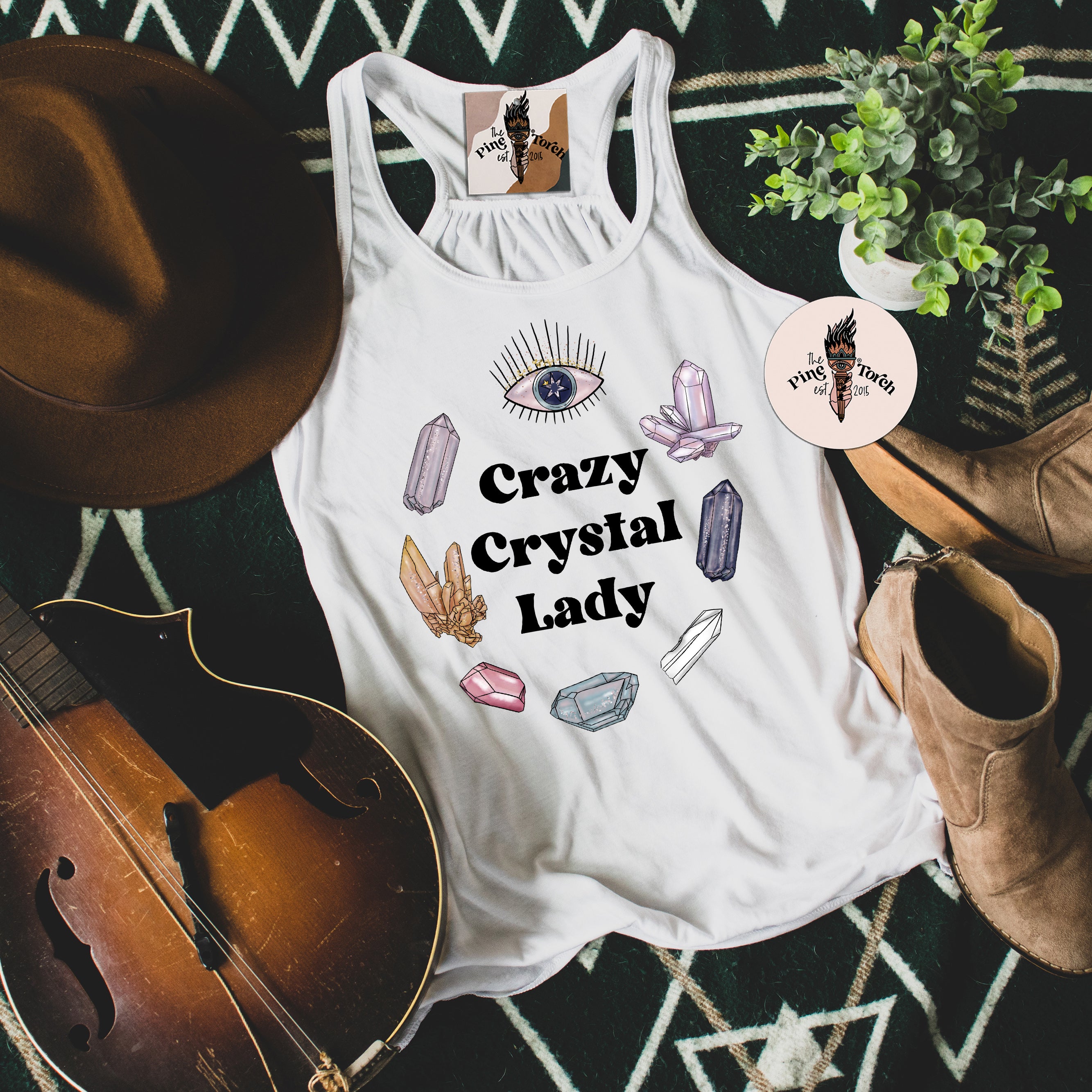 CRAZY CRYSTAL LADY // FLOWY RACERBACK TANK