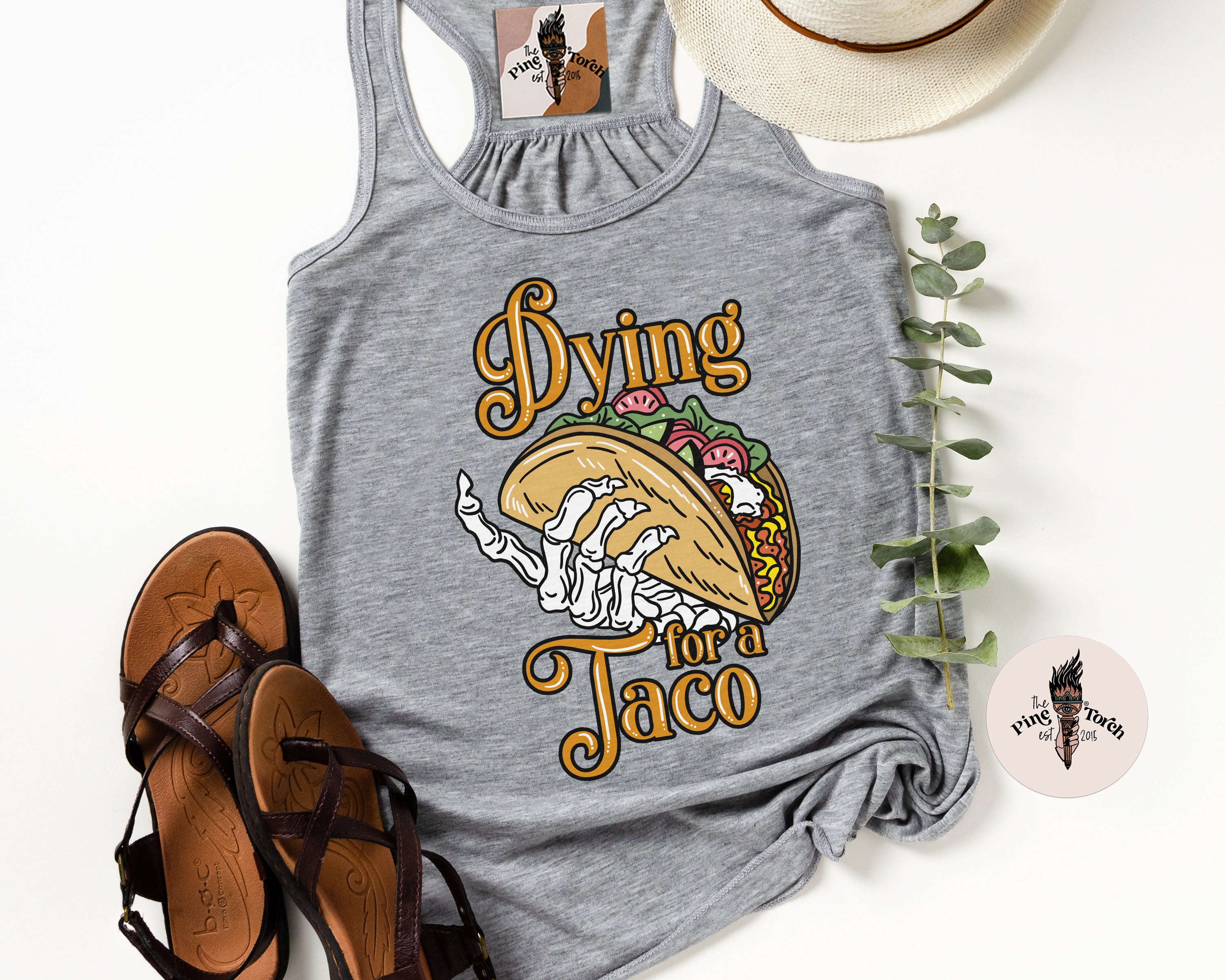 DYING FOR A TACO // FLOWY RACERBACK TANK