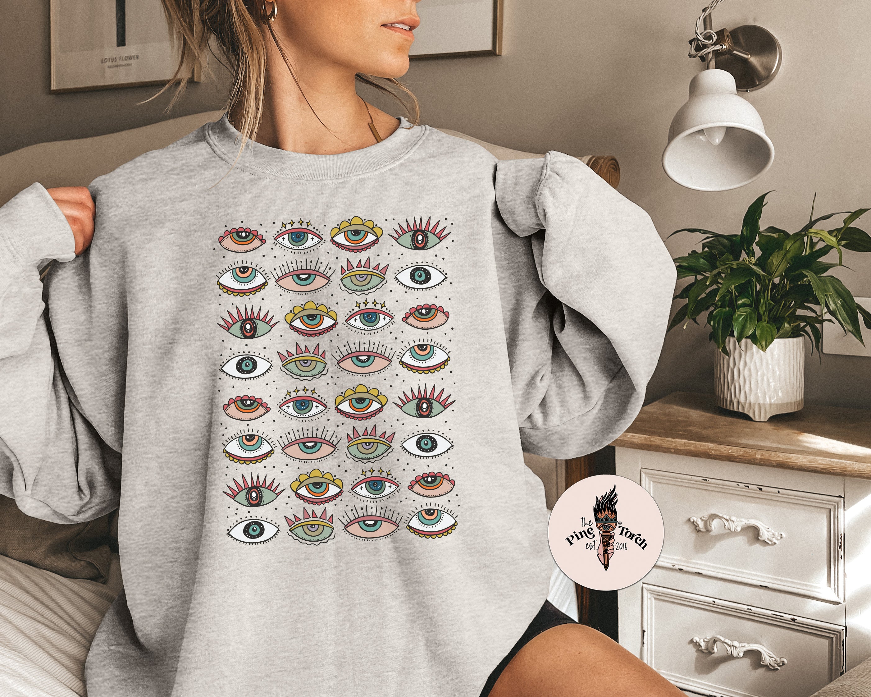 EVIL EYE PATTERN // UNISEX PULLOVER