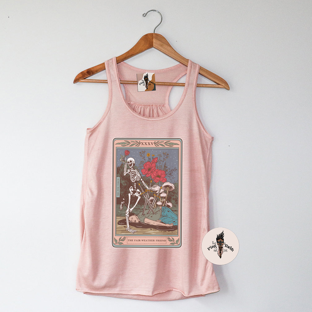 THE FAIR WEATHER FRIEND // FLOWY RACERBACK TANK