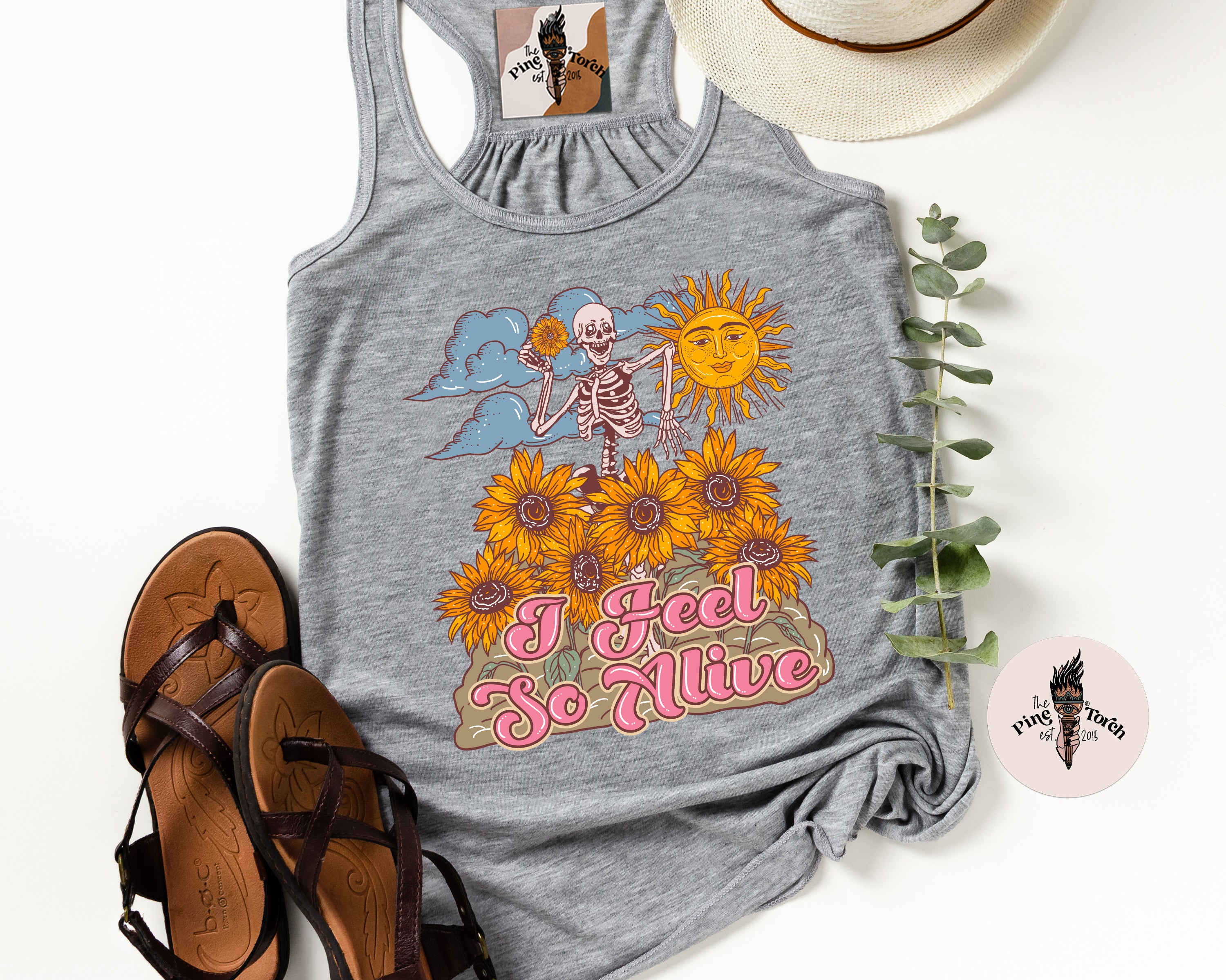 I FEEL SO ALIVE // FLOWY RACERBACK TANK