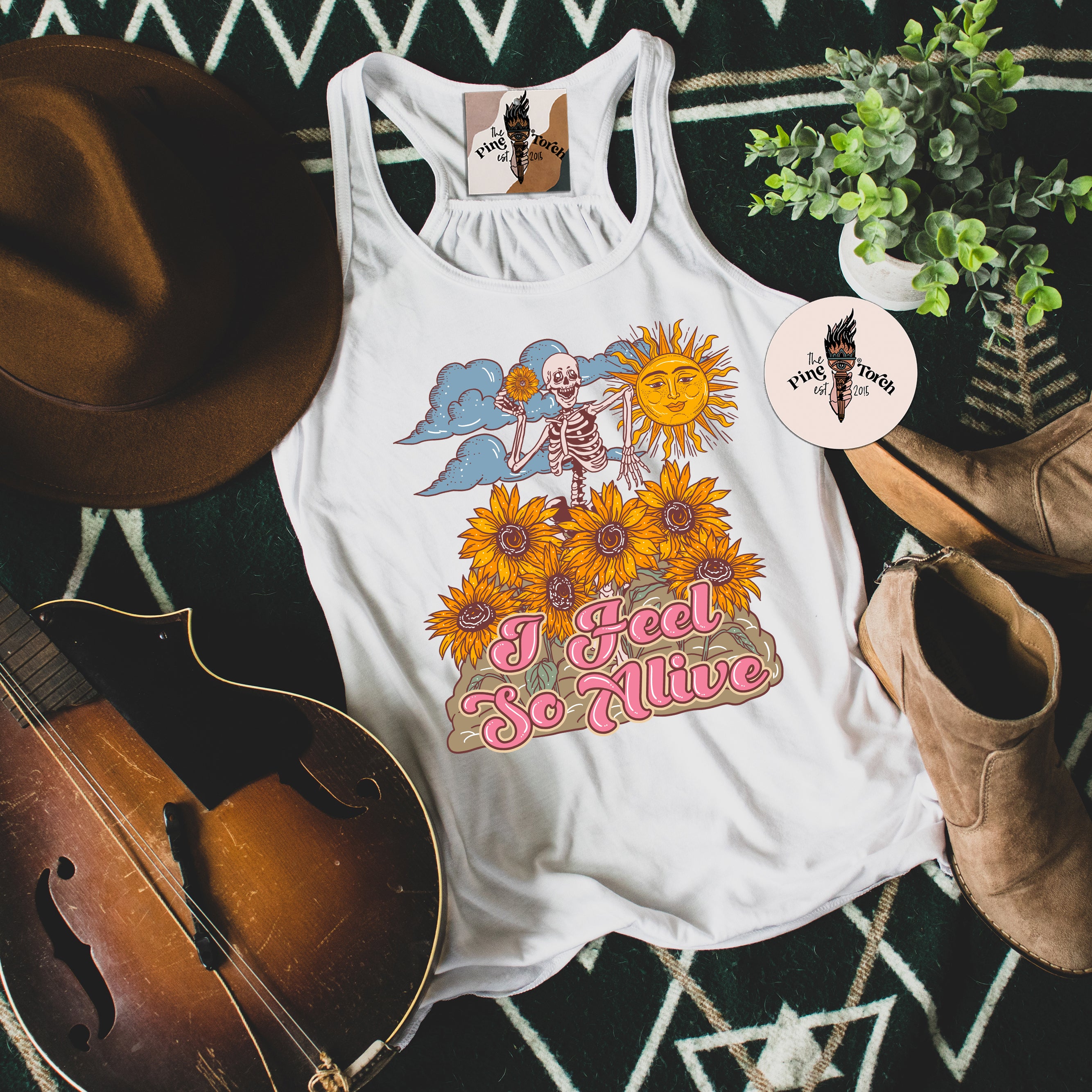 I FEEL SO ALIVE // FLOWY RACERBACK TANK