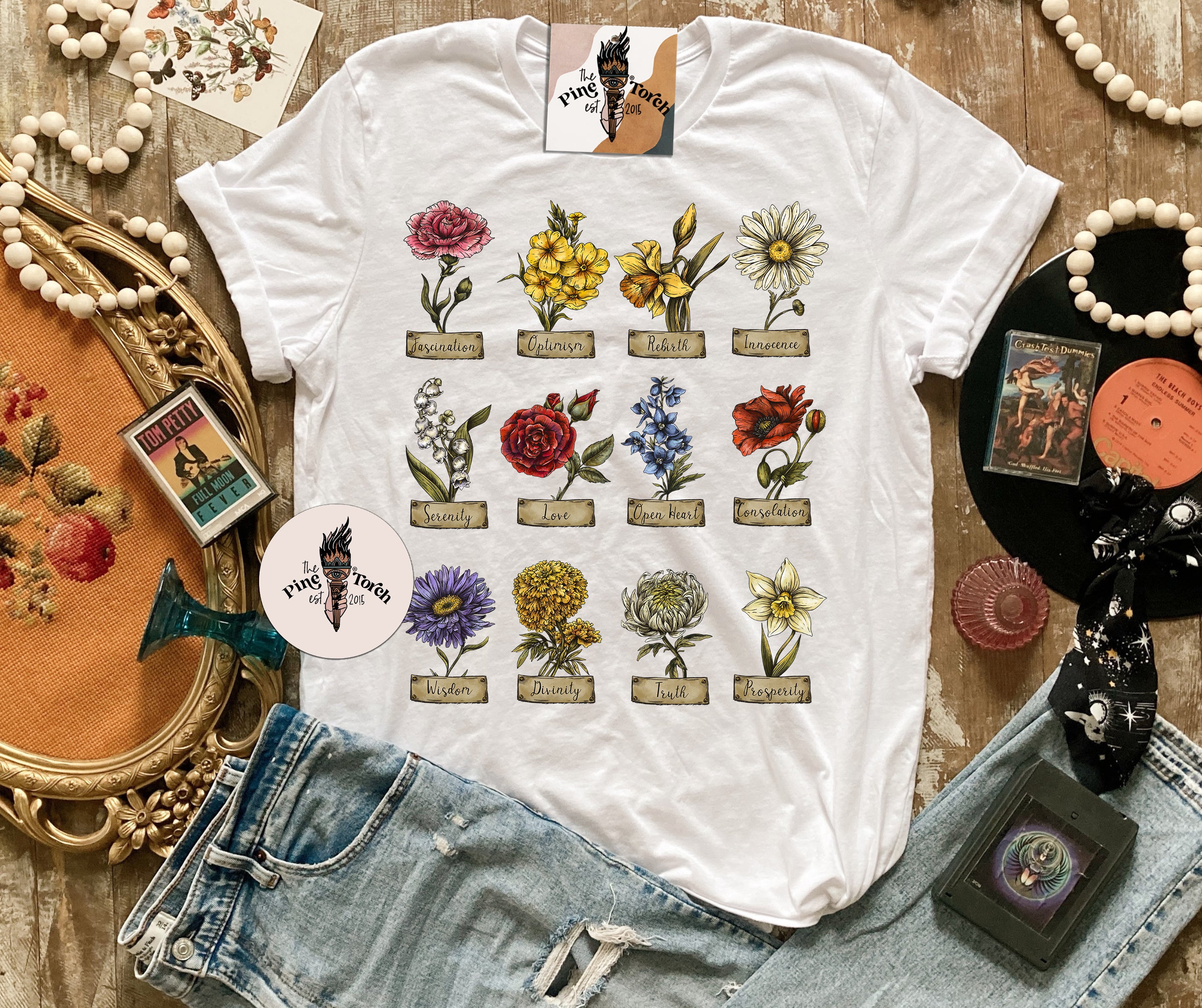« VINTAGE PLANT LIST » UNISEX CREAM TEE