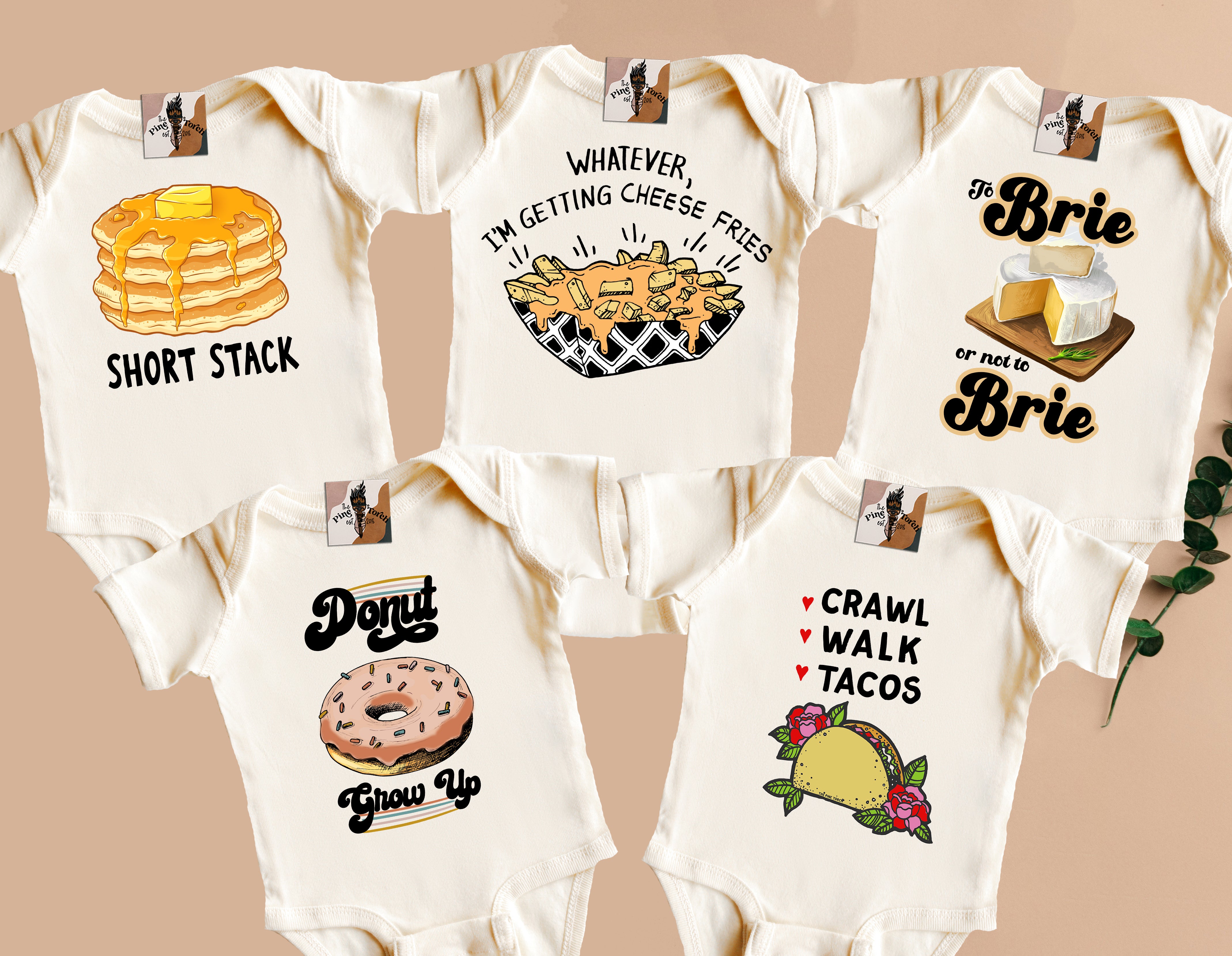 « FOODIE STARTER PACK » 5 BODYSUIT BUNDLE