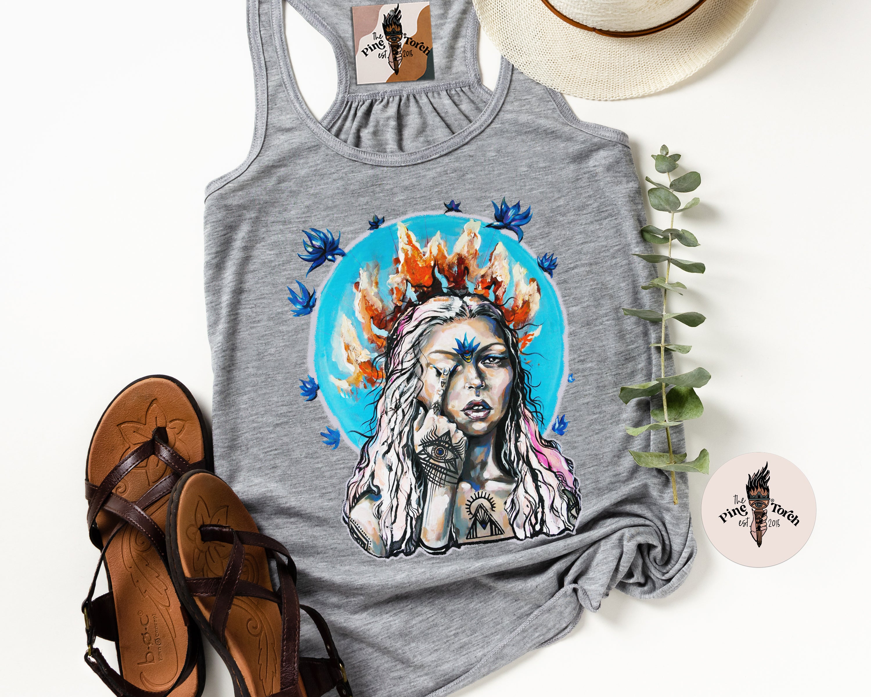 GIRL ON FIRE // FLOWY RACERBACK TANK