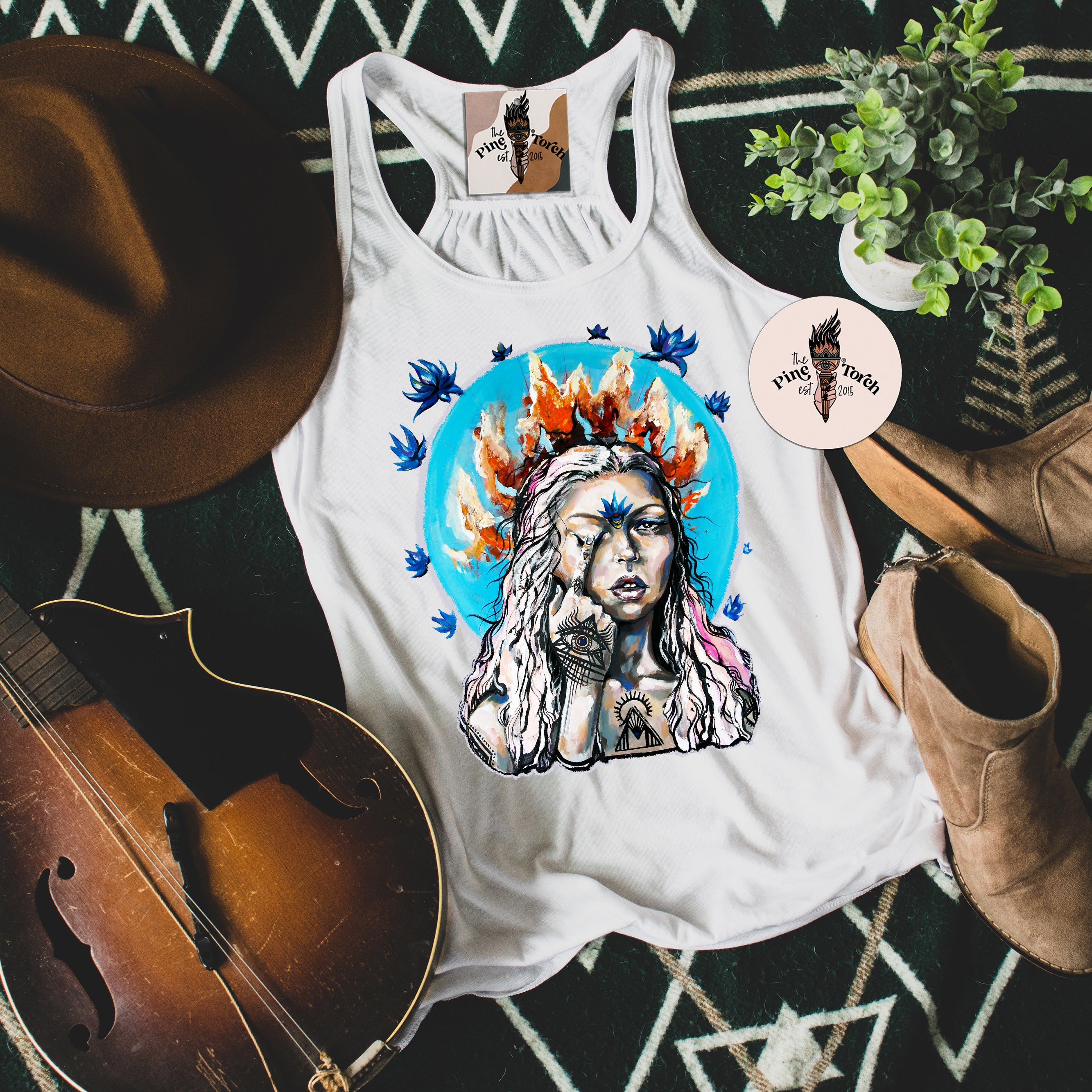 GIRL ON FIRE // FLOWY RACERBACK TANK