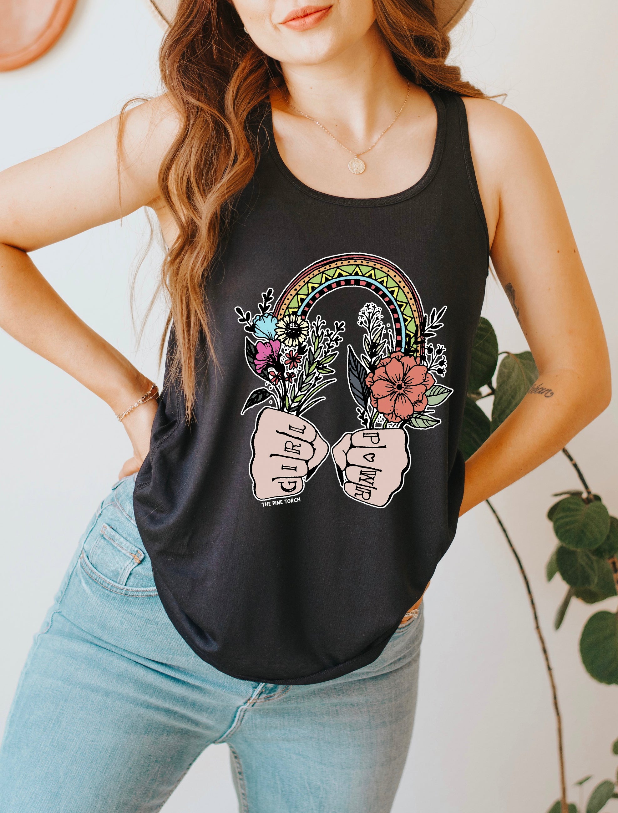 GIRL POWER // FLOWY RACERBACK TANK