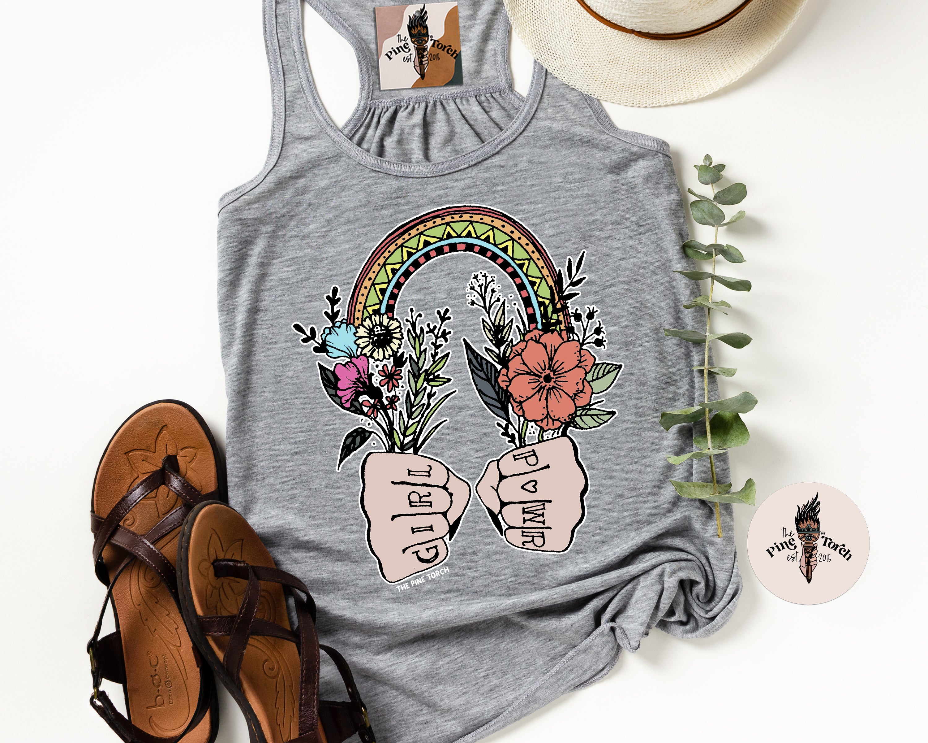 GIRL POWER // FLOWY RACERBACK TANK