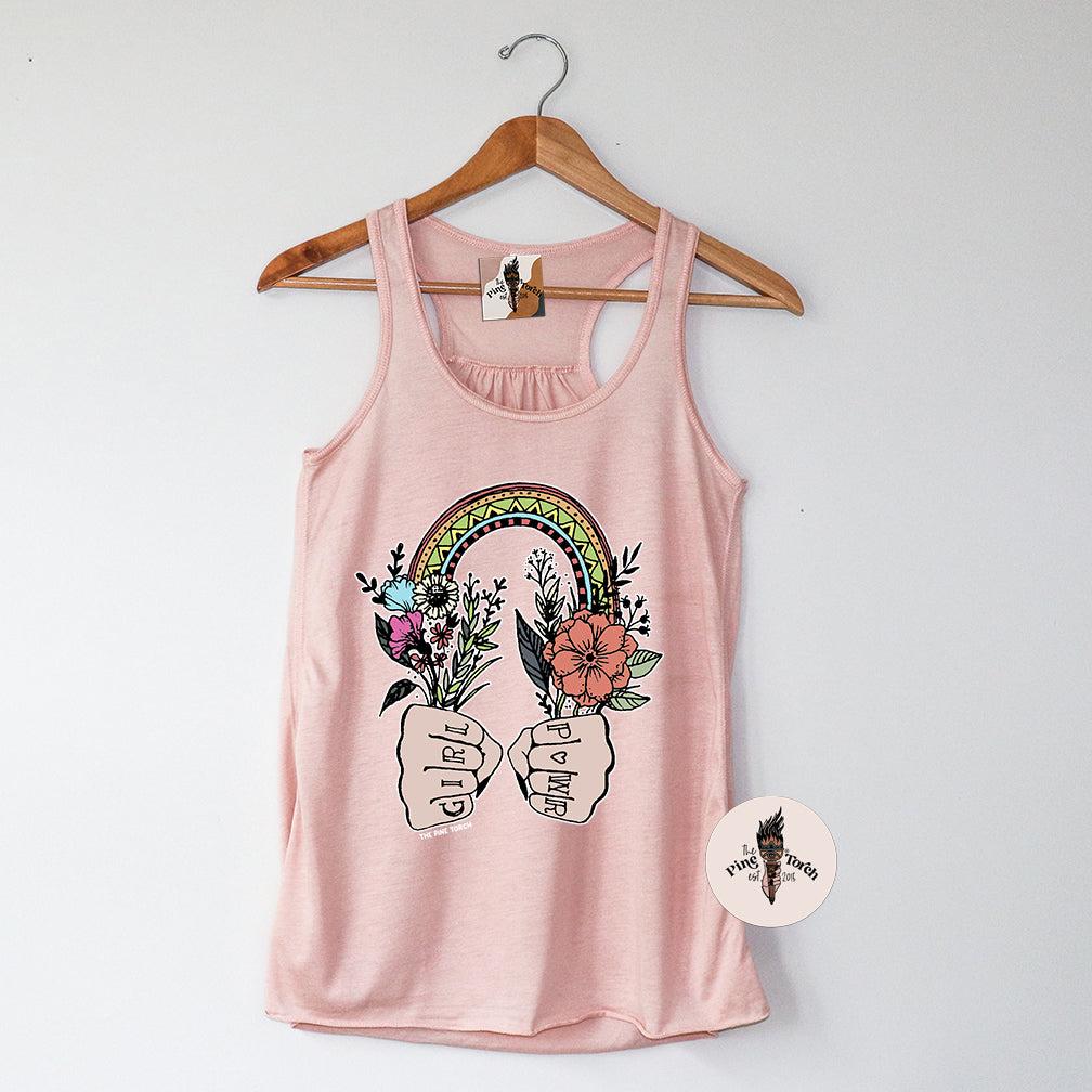 GIRL POWER // FLOWY RACERBACK TANK