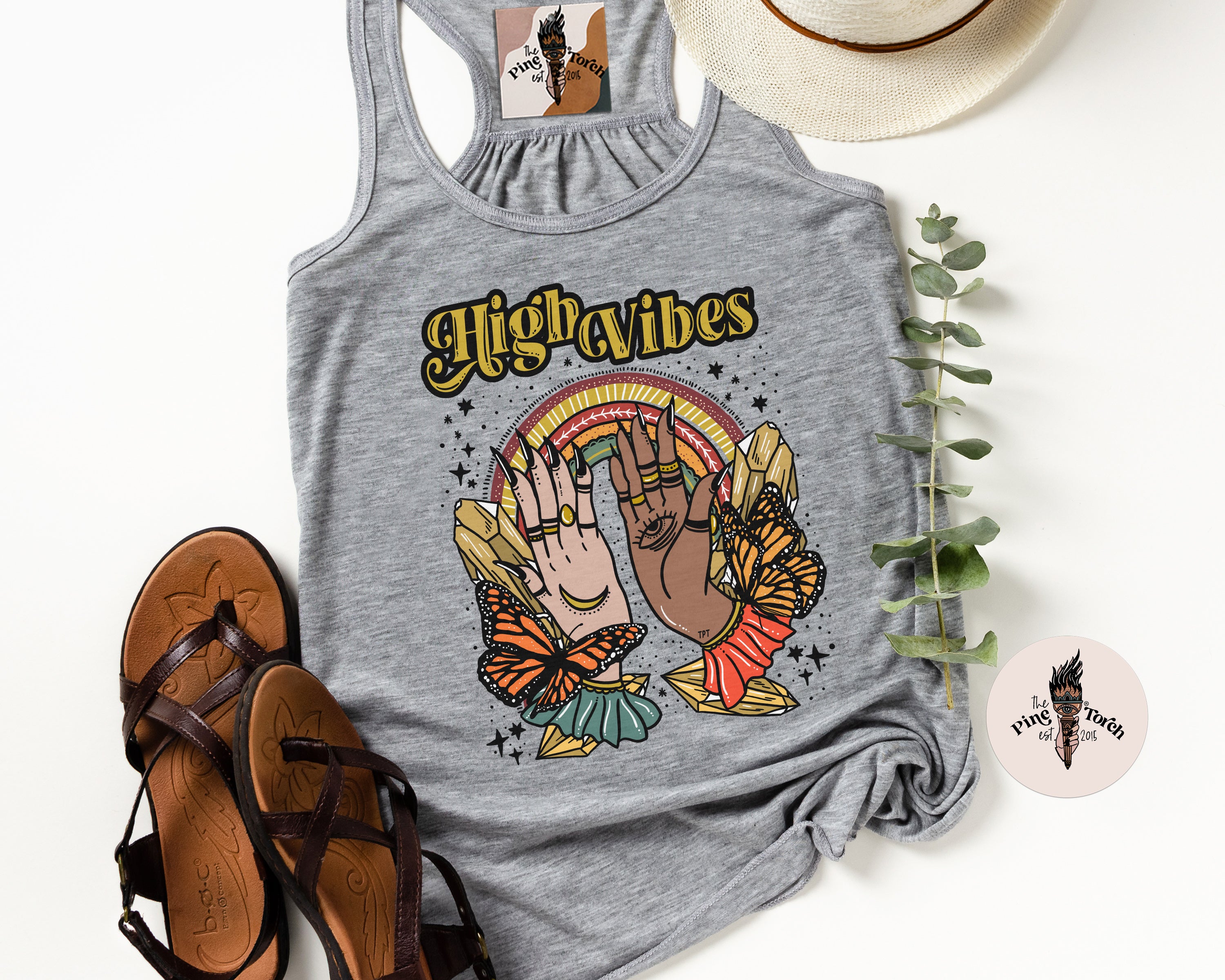 HIGH VIBES // FLOWY RACERBACK TANK
