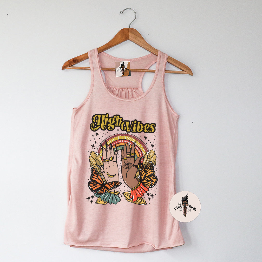 HIGH VIBES // FLOWY RACERBACK TANK