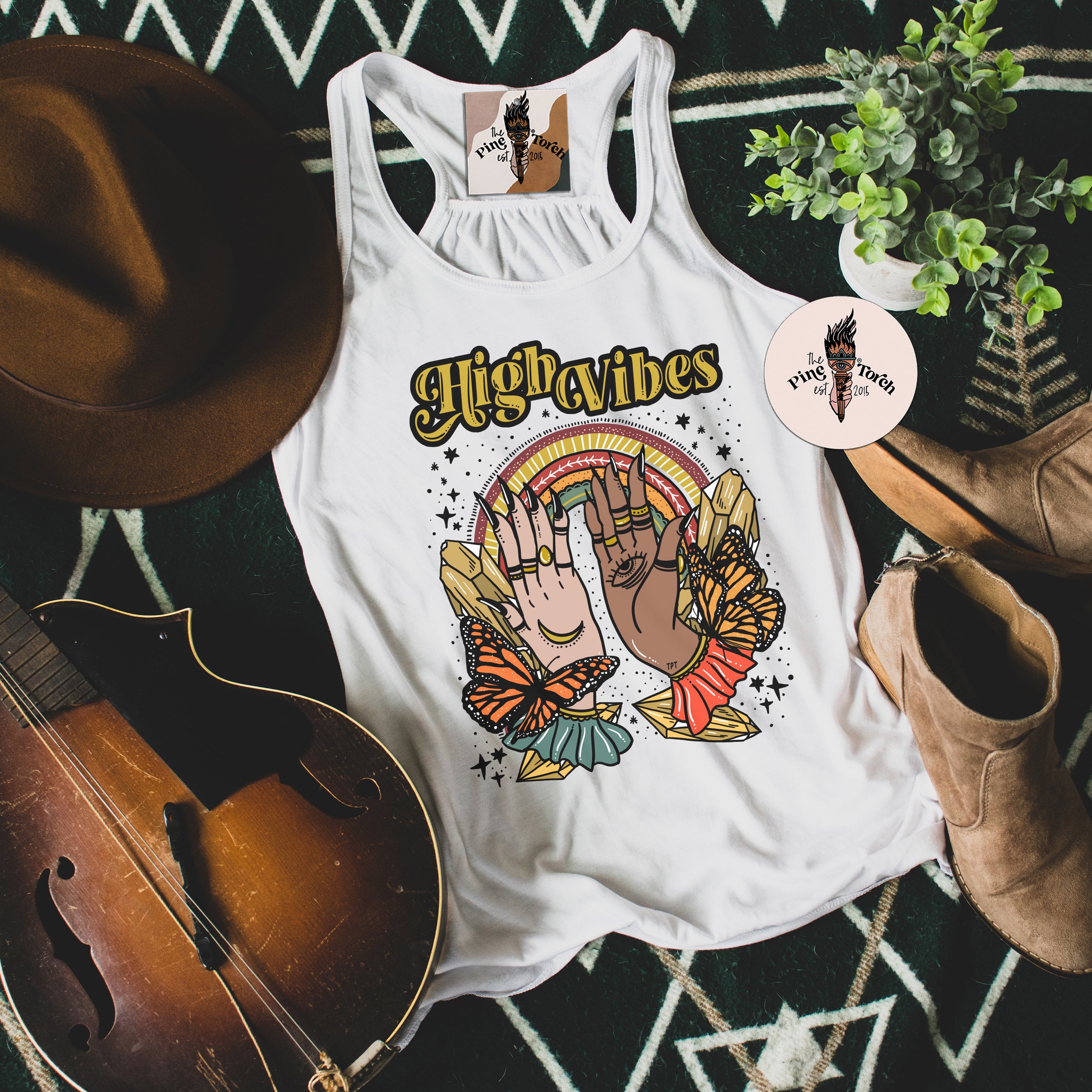 HIGH VIBES // FLOWY RACERBACK TANK