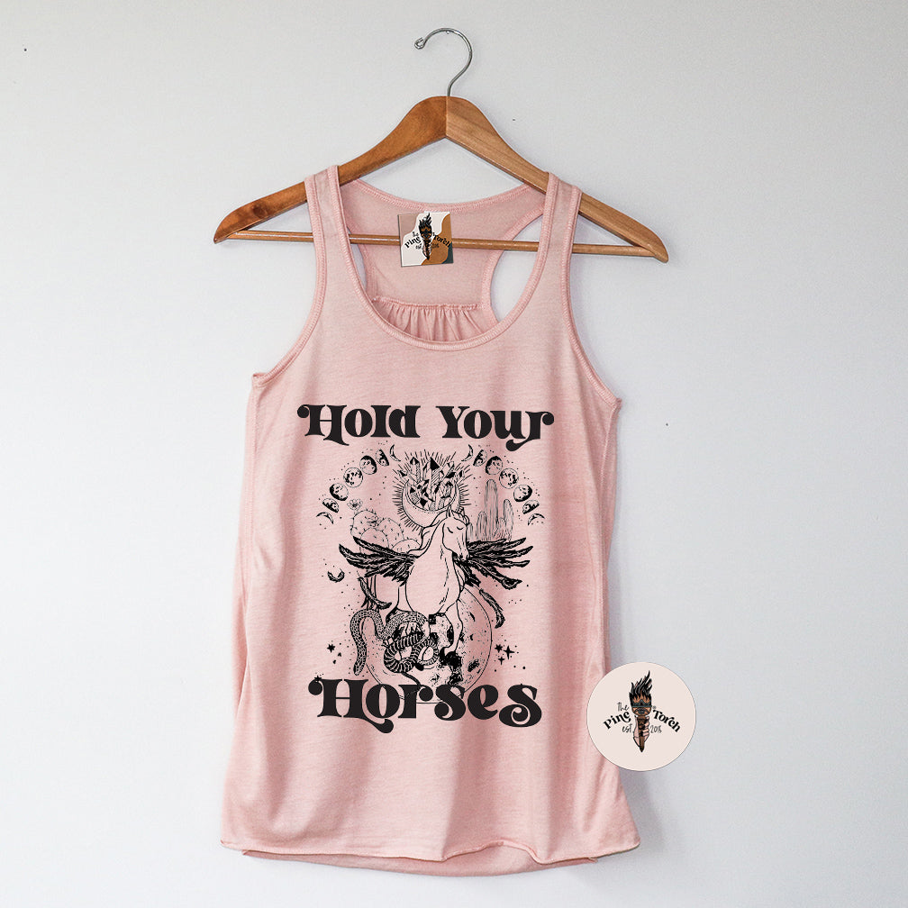 HOLD YOUR HORSES // FLOWY RACERBACK TANK