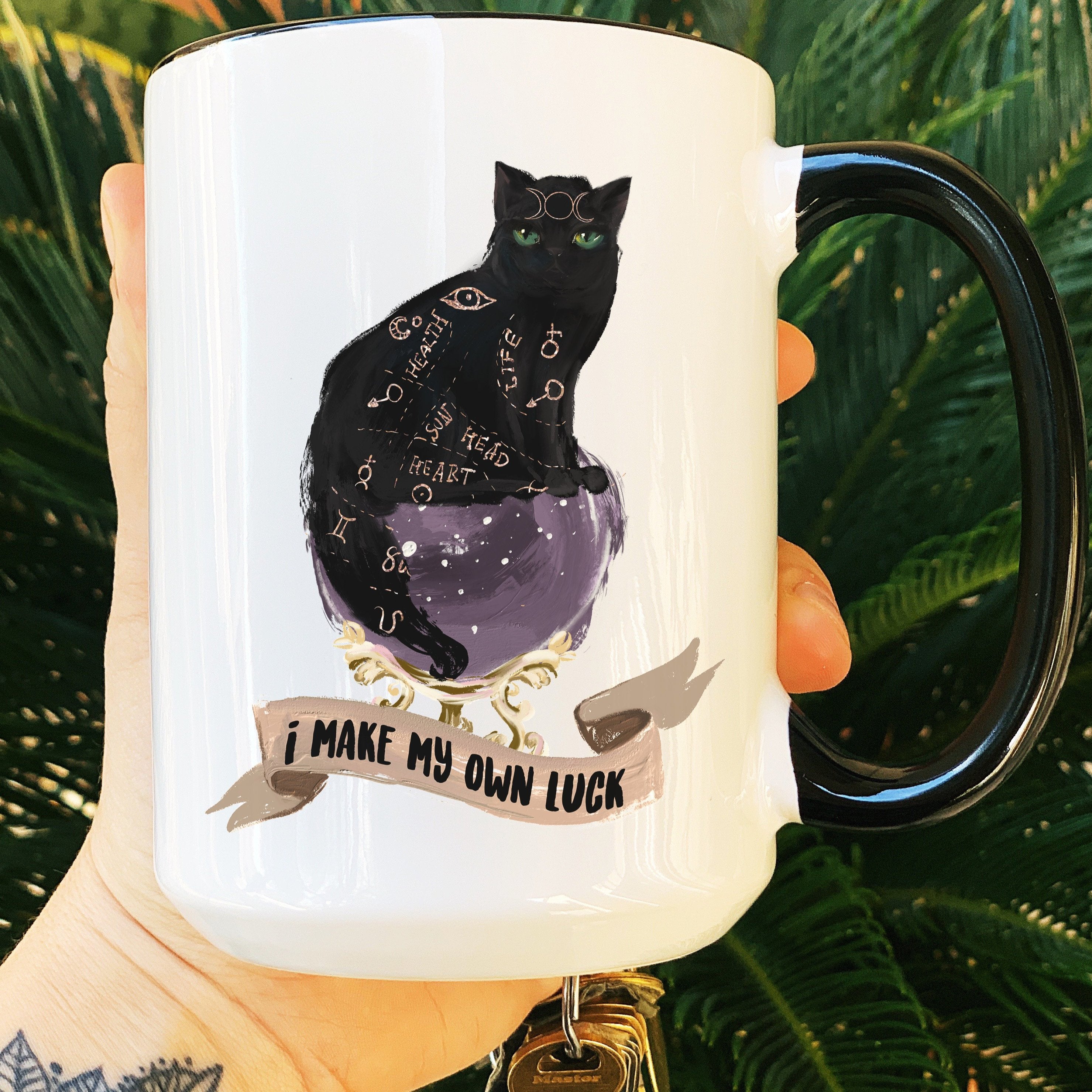 I MAKE MY OWN LUCK // 15 oz COFFEE MUG