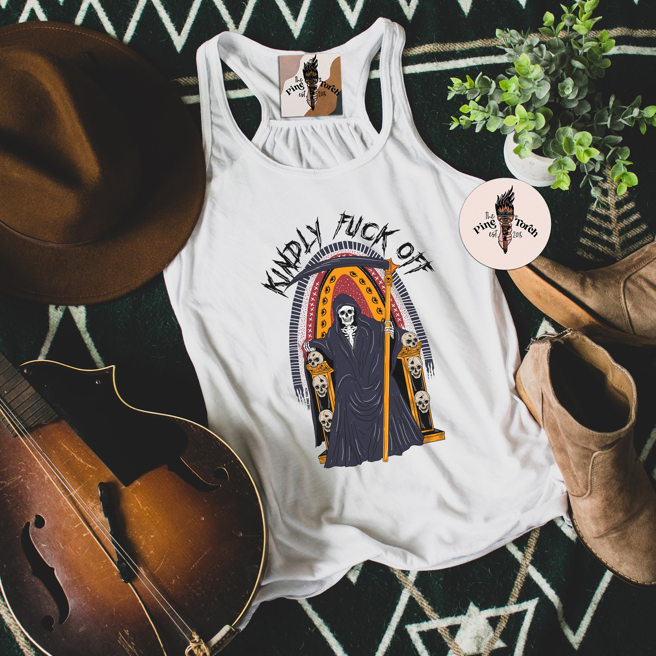 KINDLY FUCK OFF // FLOWY RACERBACK TANK