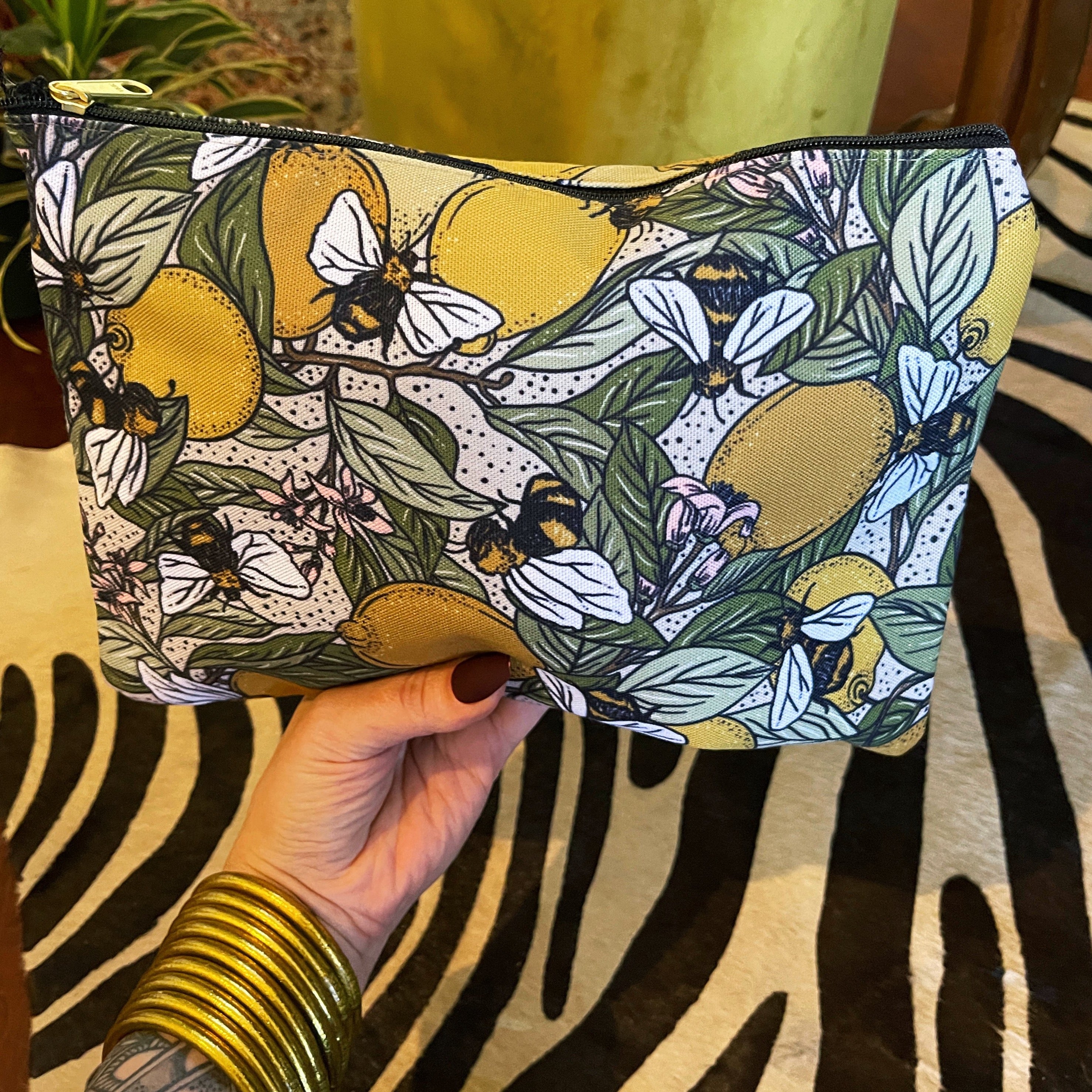 LEMON BLOSSOM // COSMETIC ZIP POUCH