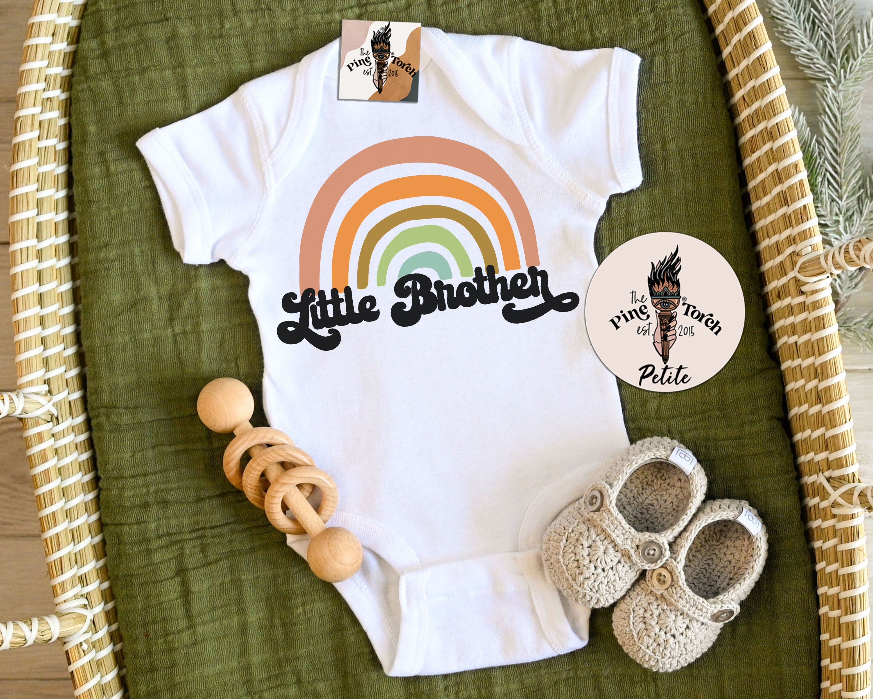 « LITTLE BROTHER RETRO RAINBOW » BODYSUIT