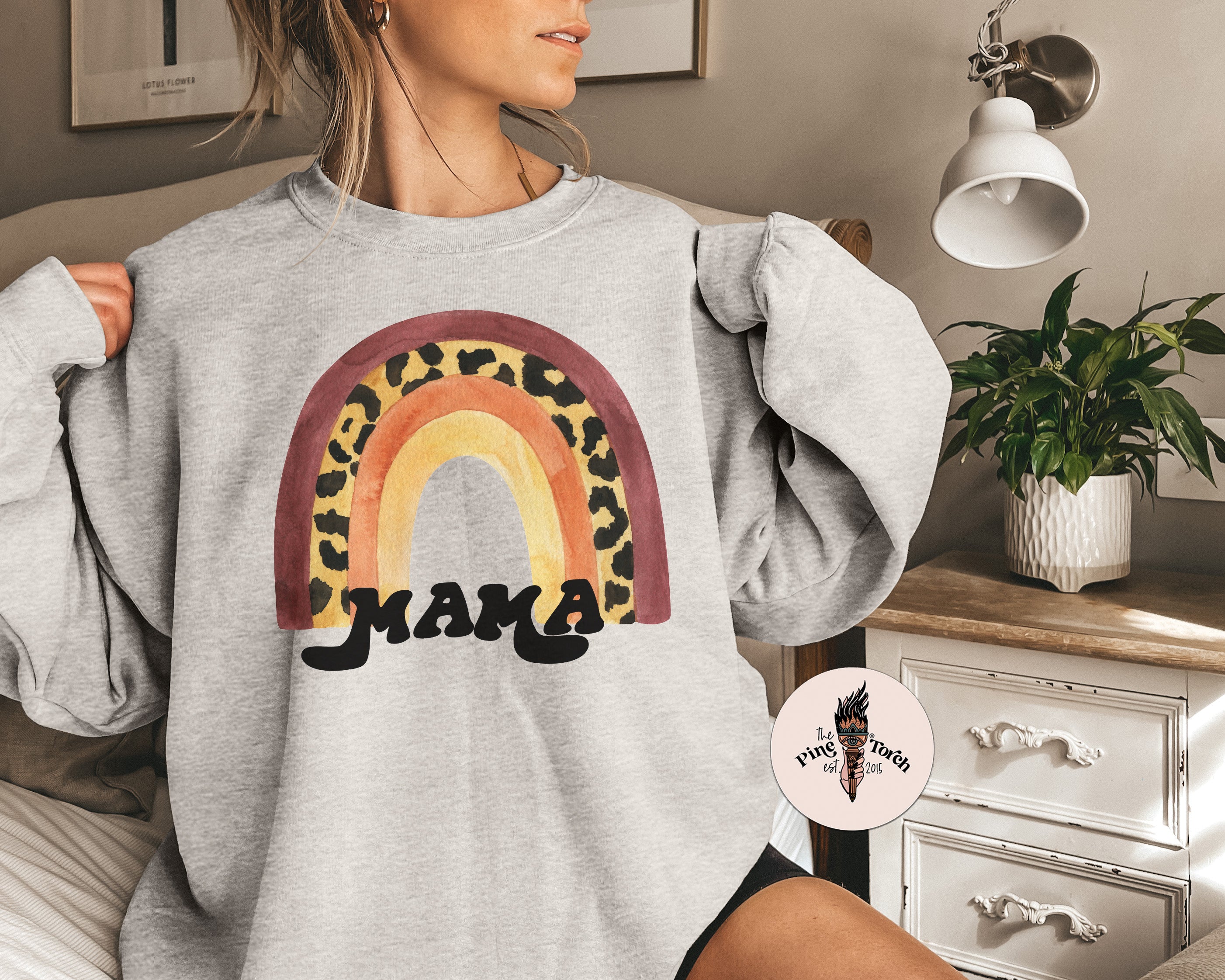 MAMA LEOPARD RAINBOW // UNISEX PULLOVER