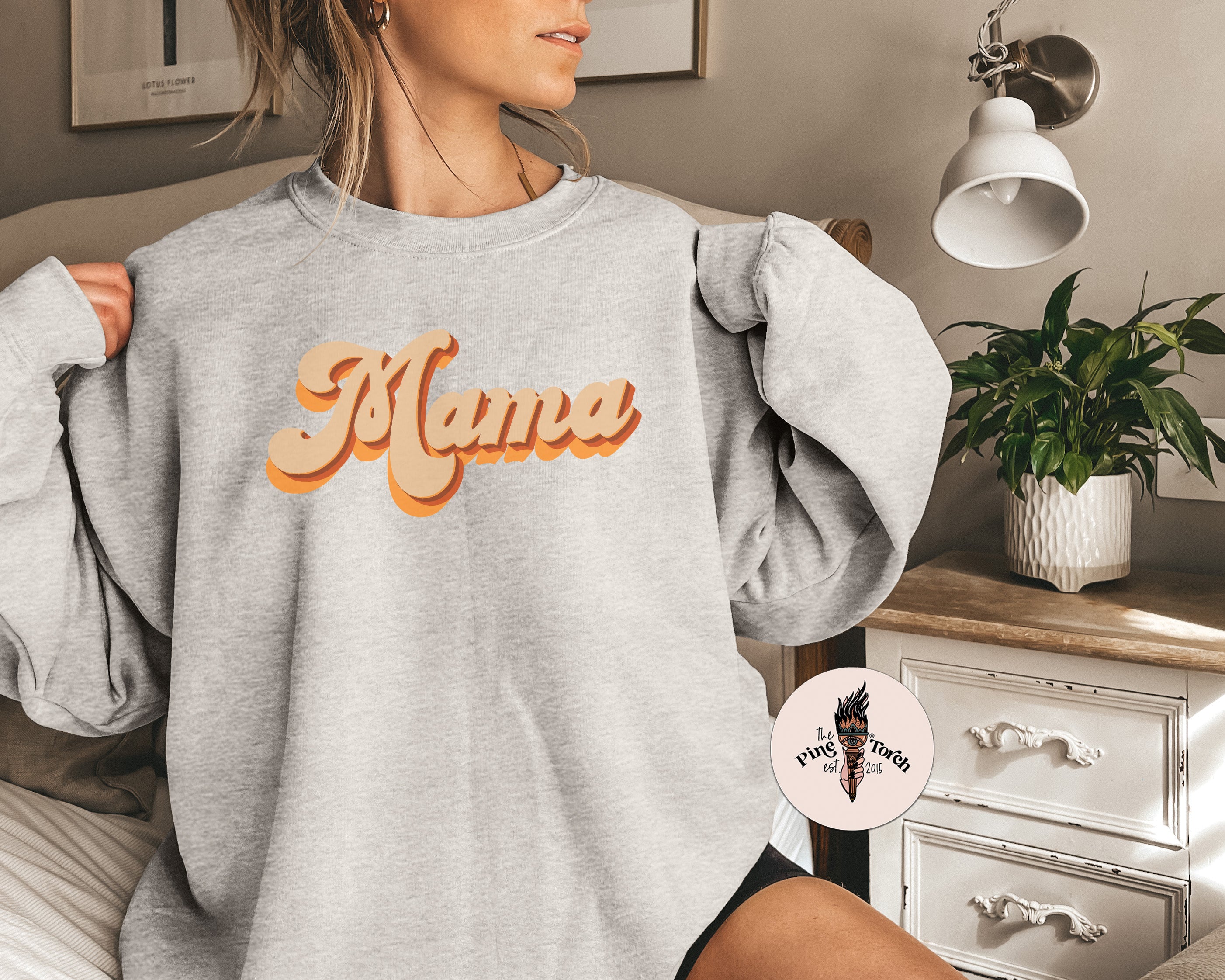 MAMA RETRO PEACH // UNISEX PULLOVER