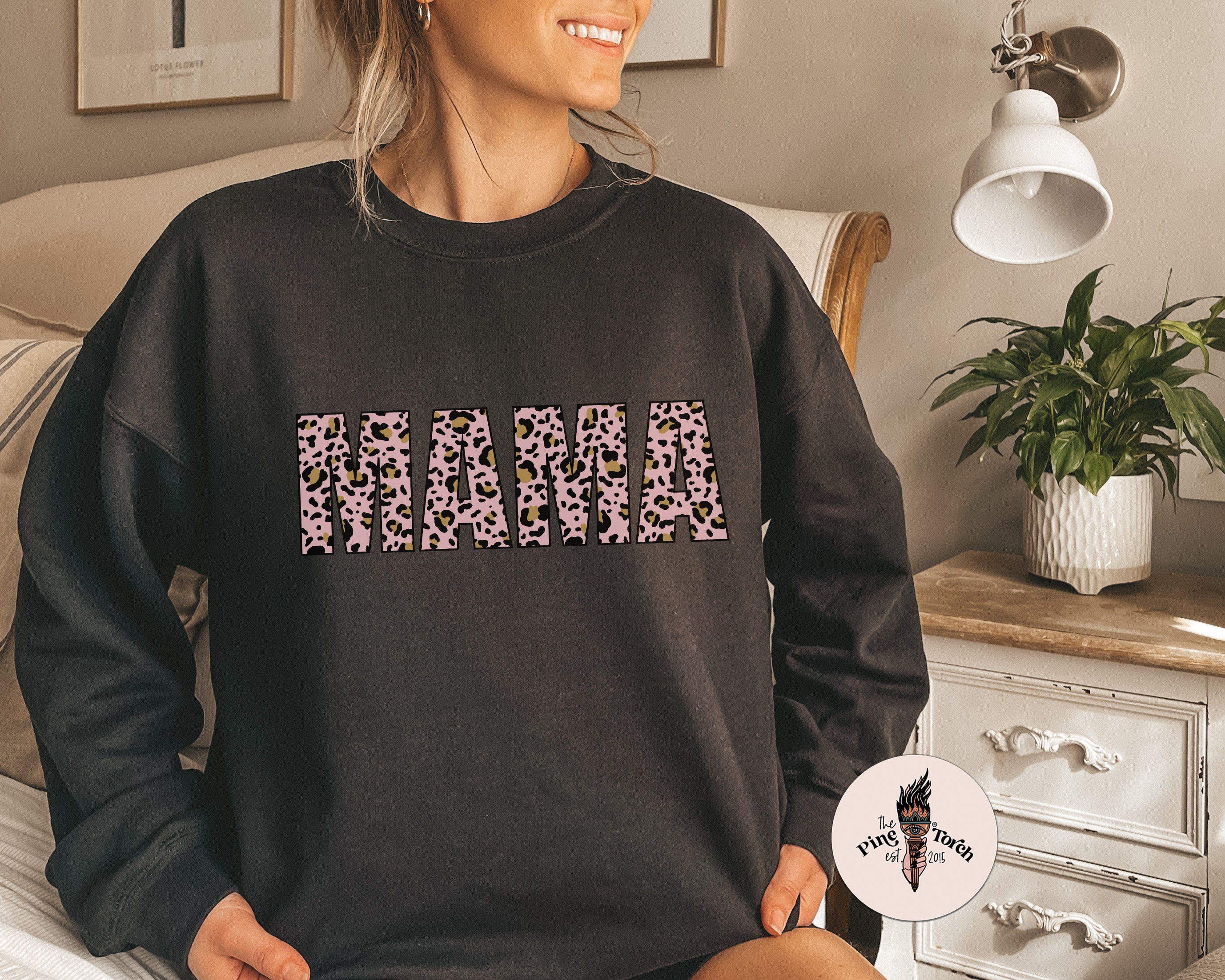 MAMA PINK LEOPARD PRINT // UNISEX PULLOVER