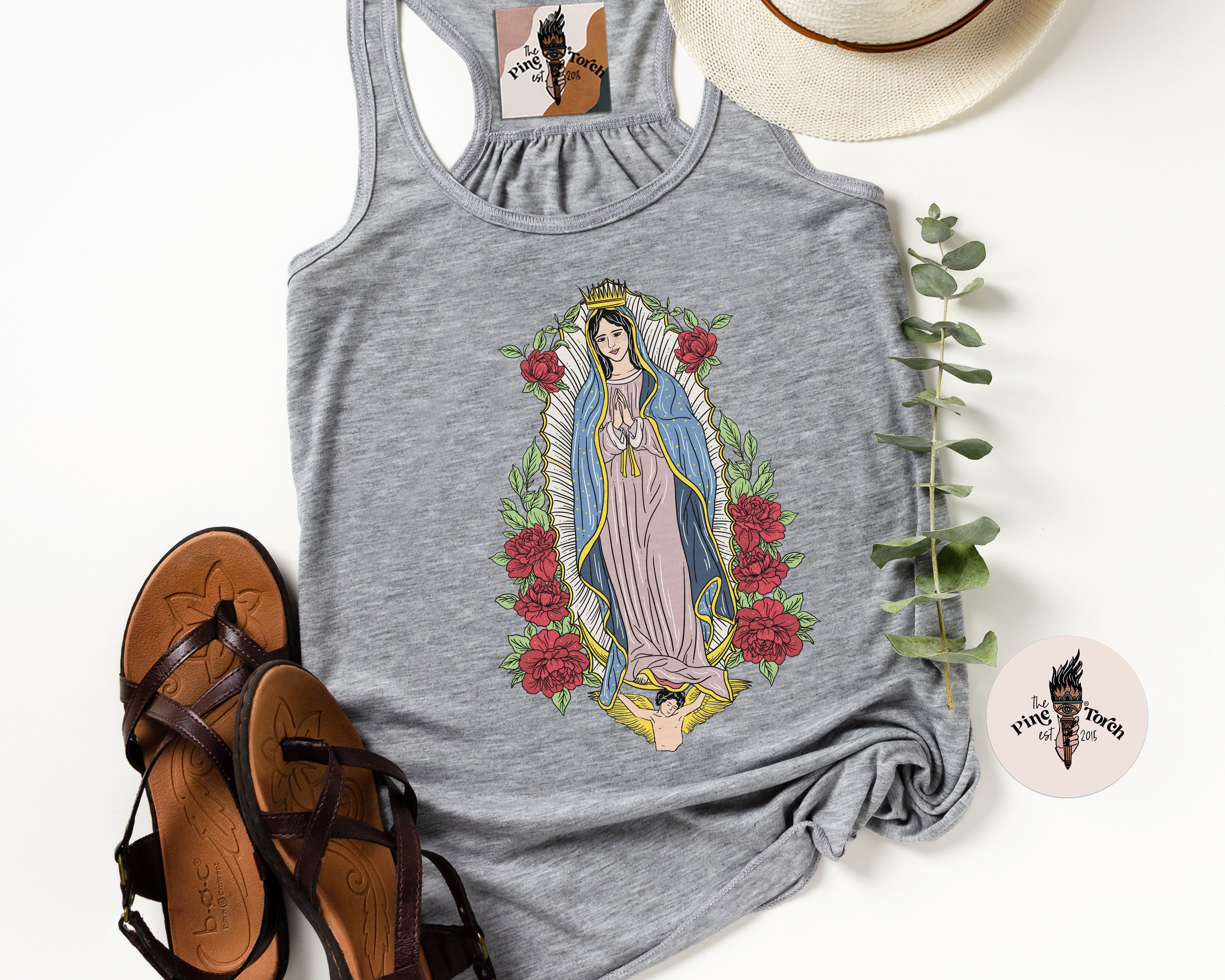 VIRGIN MARY // FLOWY RACERBACK TANK