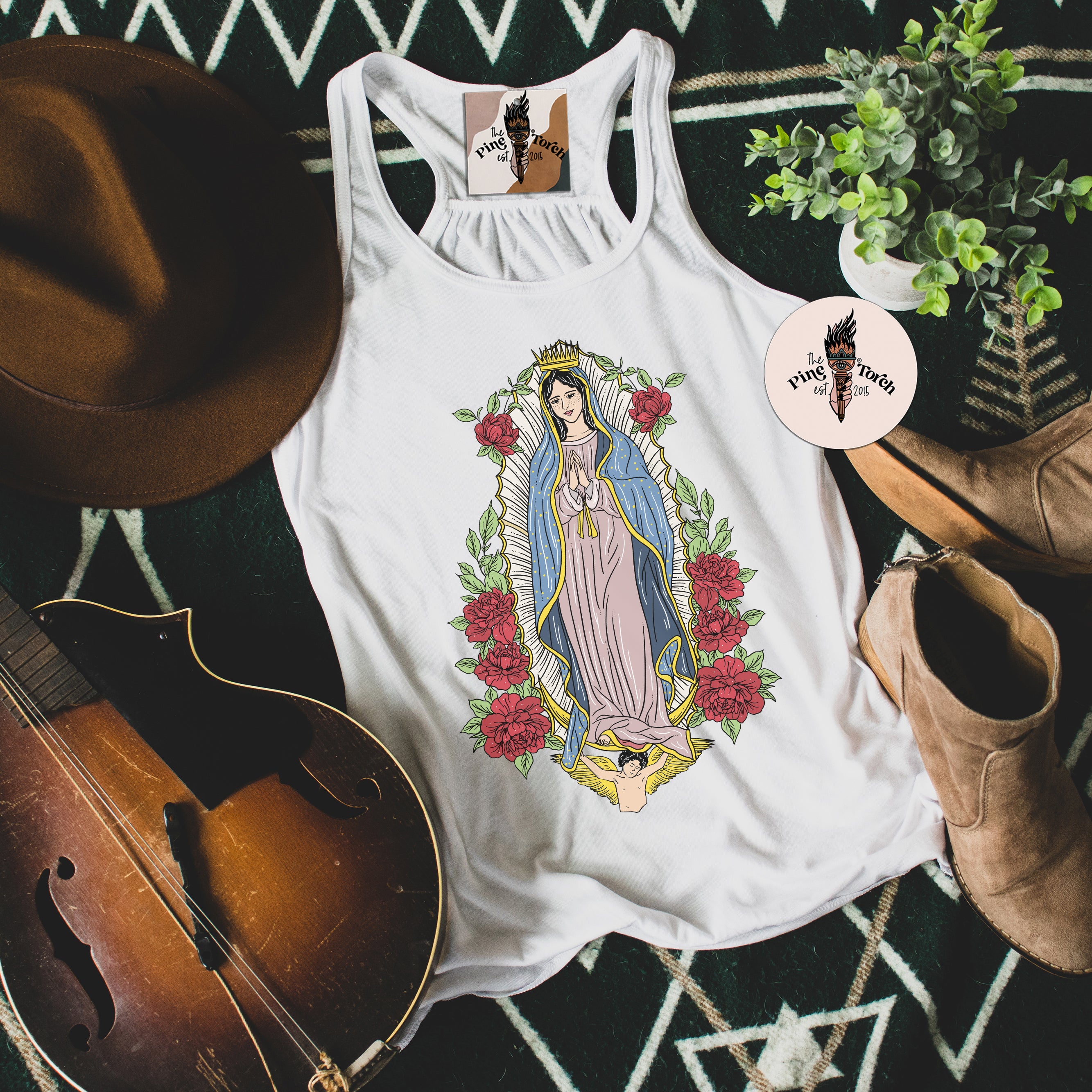 VIRGIN MARY // FLOWY RACERBACK TANK