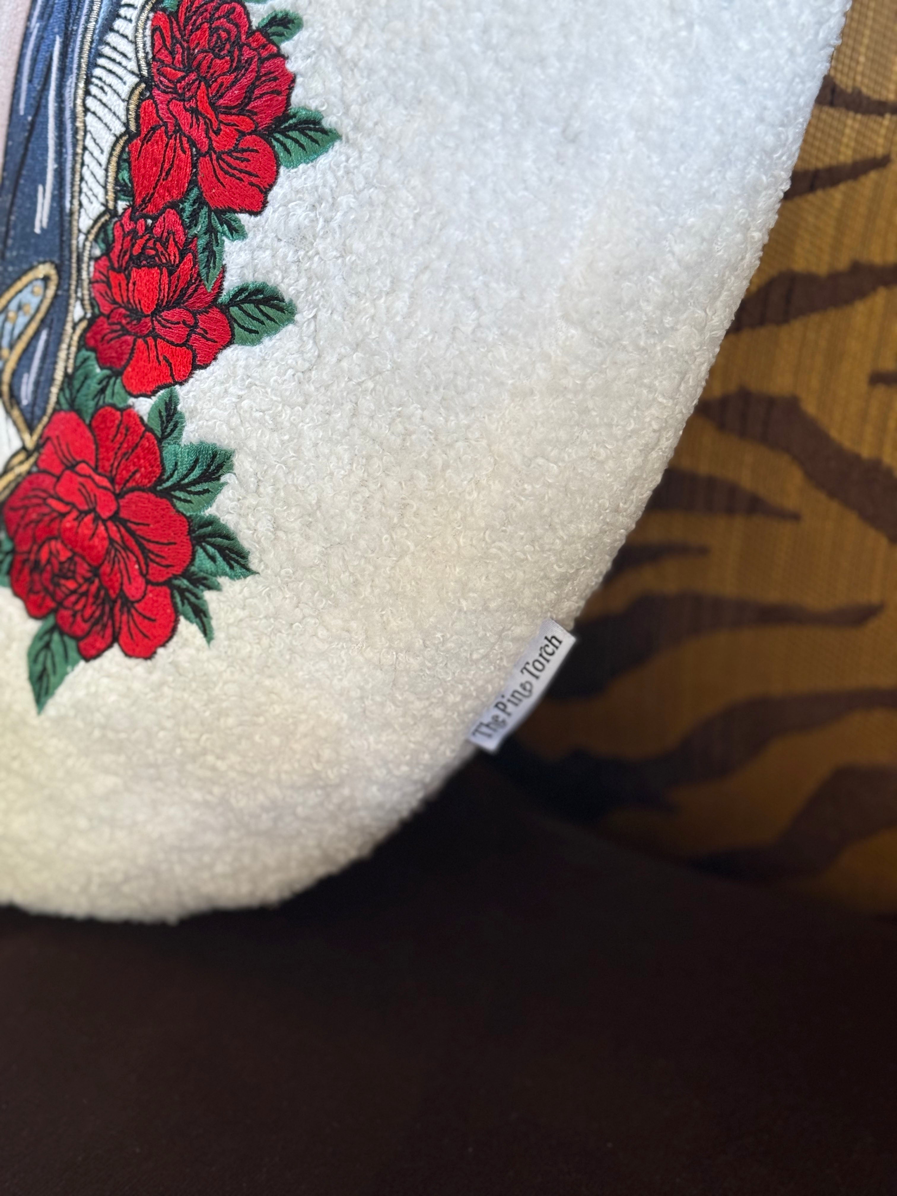 << MOTHER MARY >> OVERSIZED PLUSH EMBROIDERED PILLOW