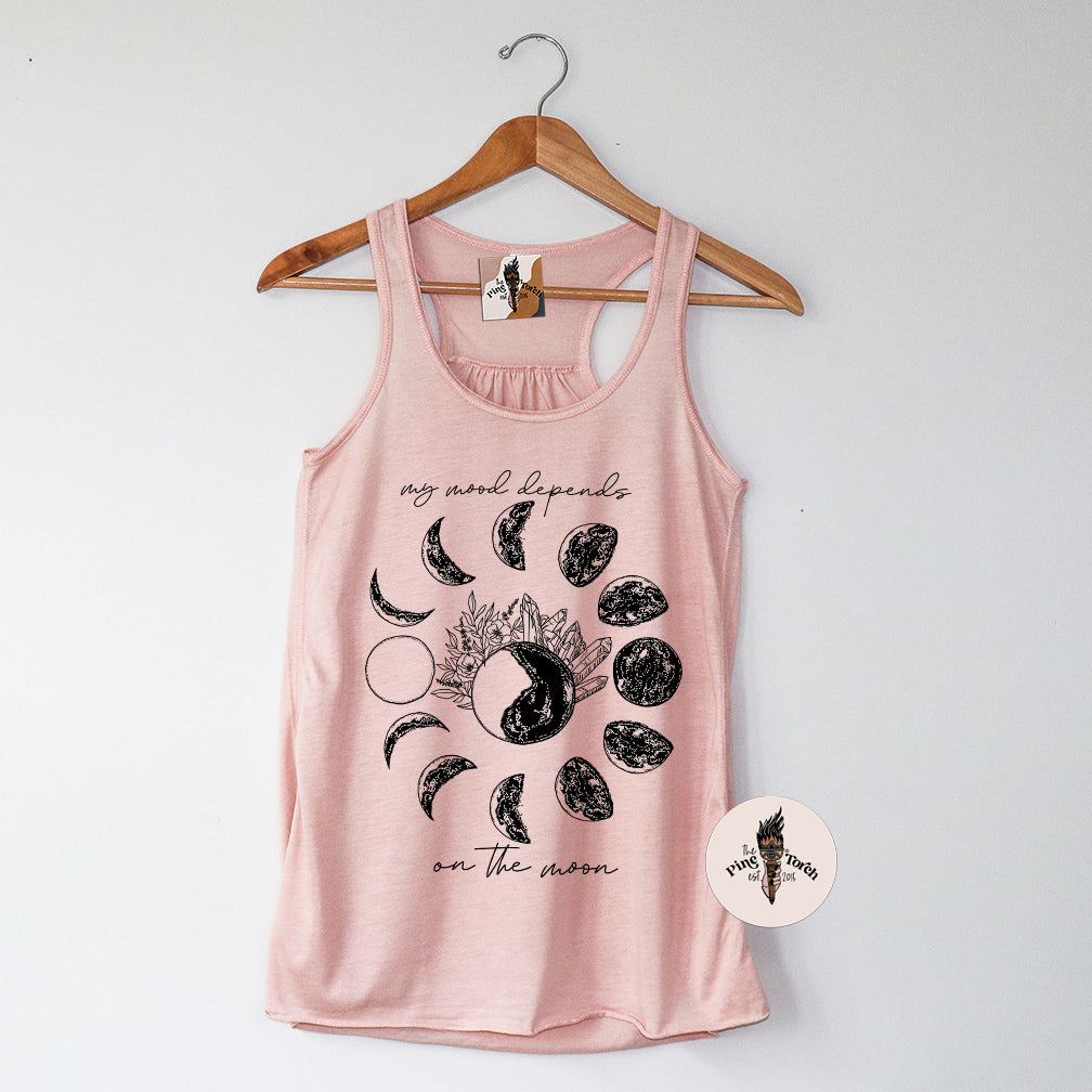MY MOOD DEPENDS ON THE MOON // FLOWY RACERBACK TANK
