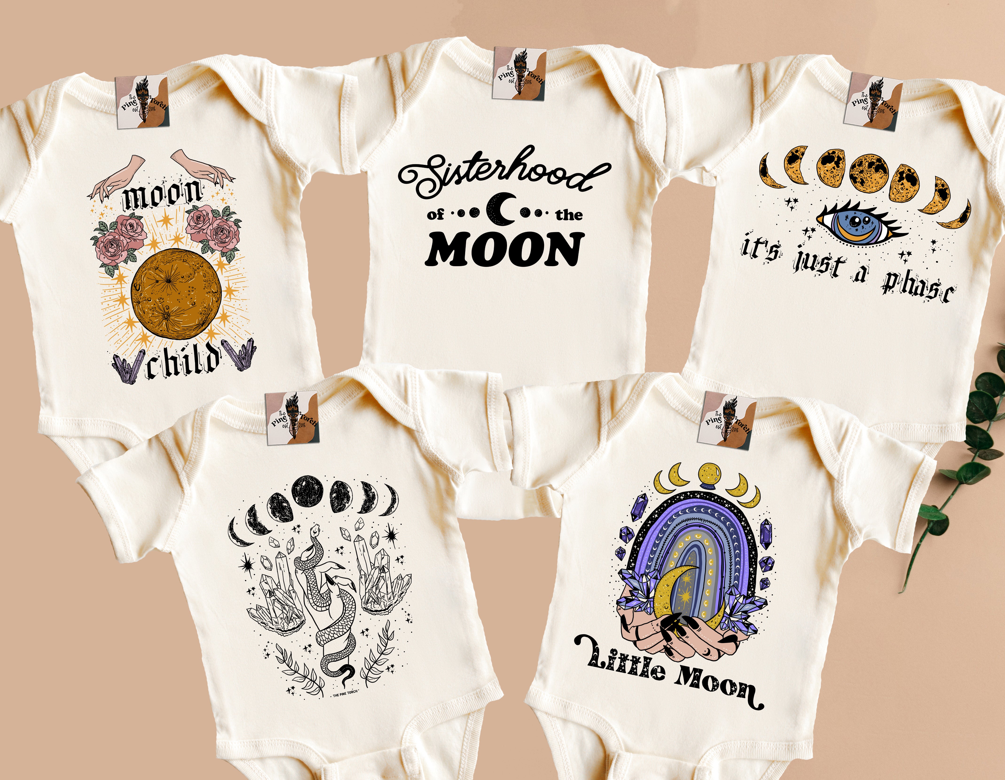 « MOON/MYSTICAL STARTER PACK » 5 BODYSUIT BUNDLE