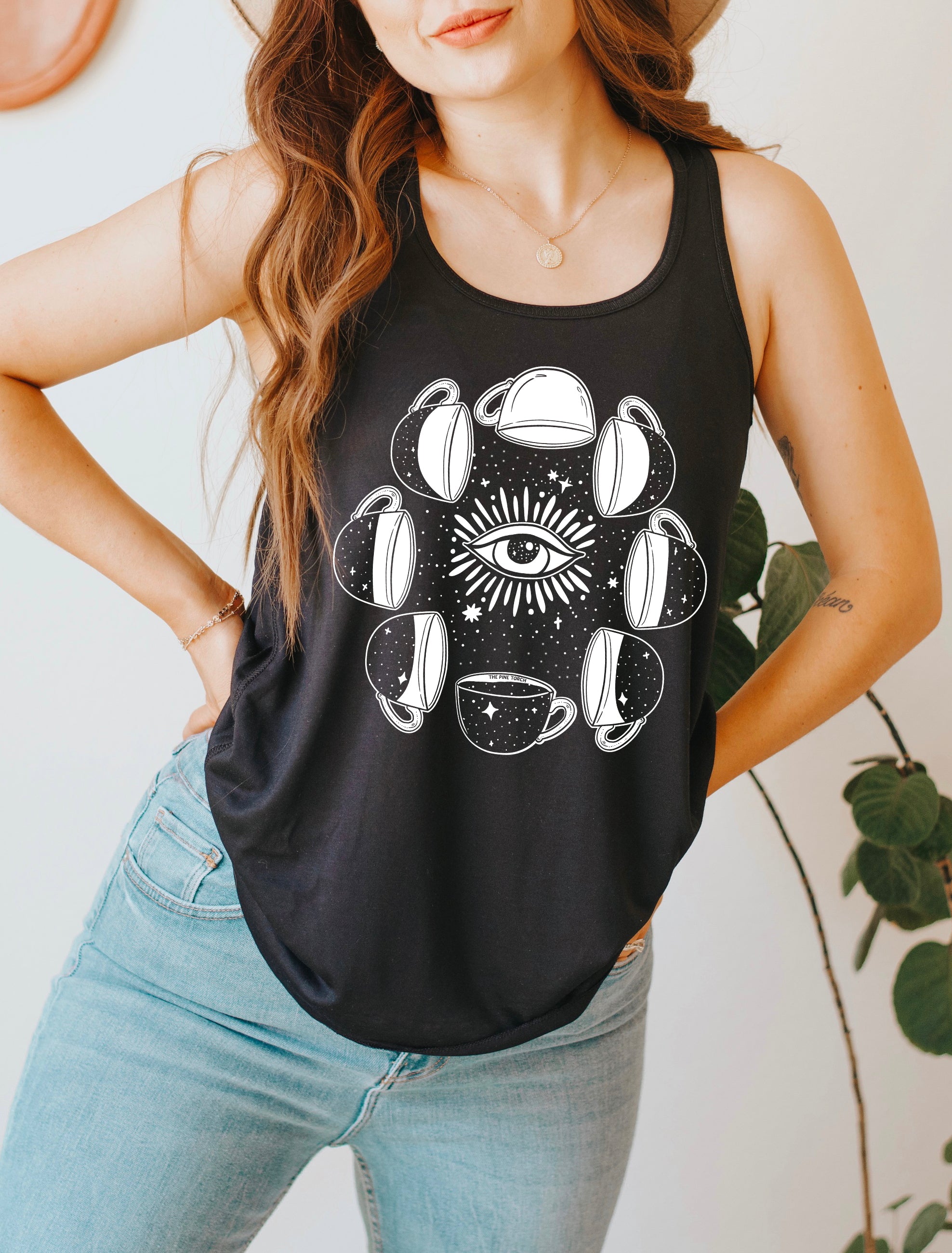 MOON PHASE COFFEE // FLOWY RACERBACK TANK