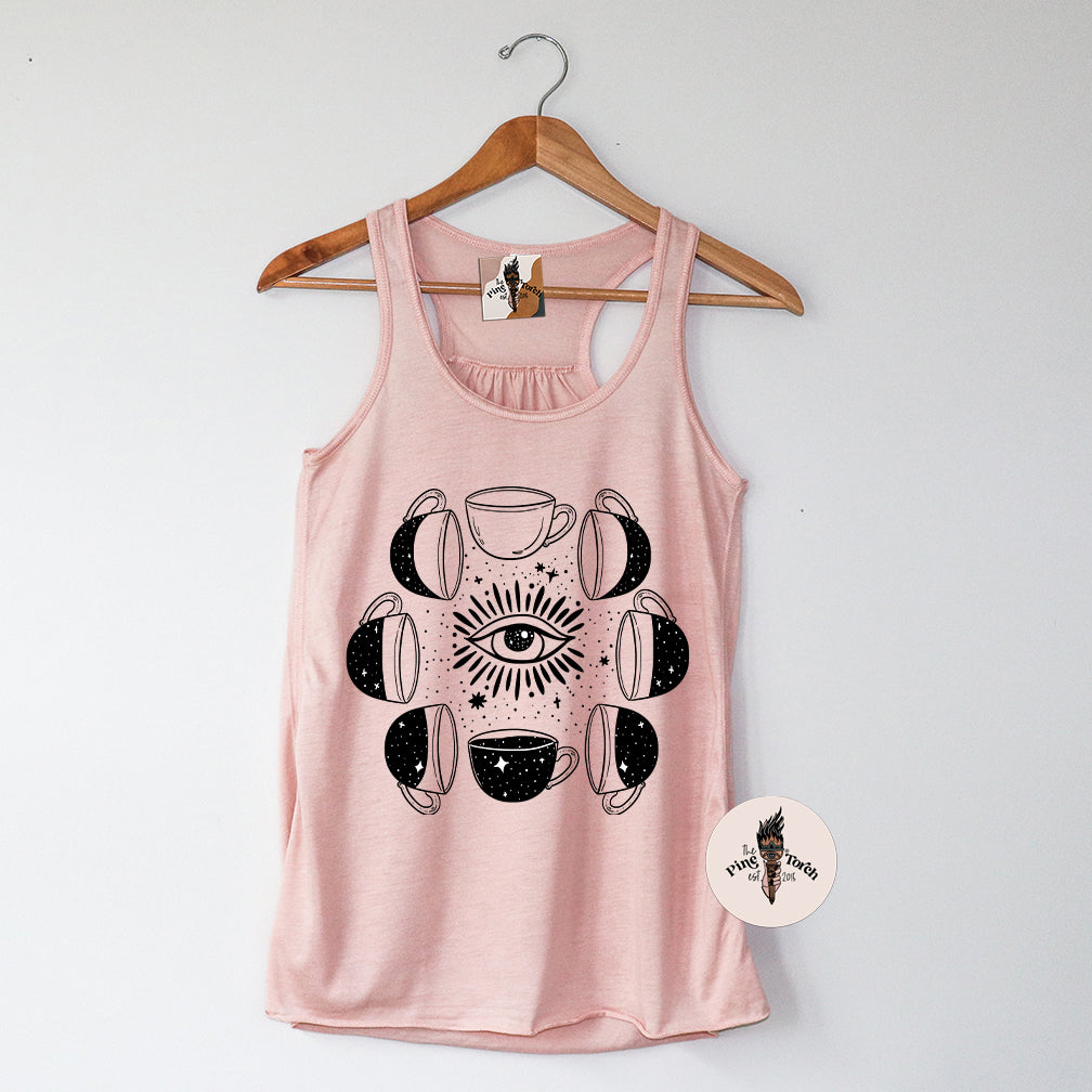 MOON PHASE COFFEE // FLOWY RACERBACK TANK