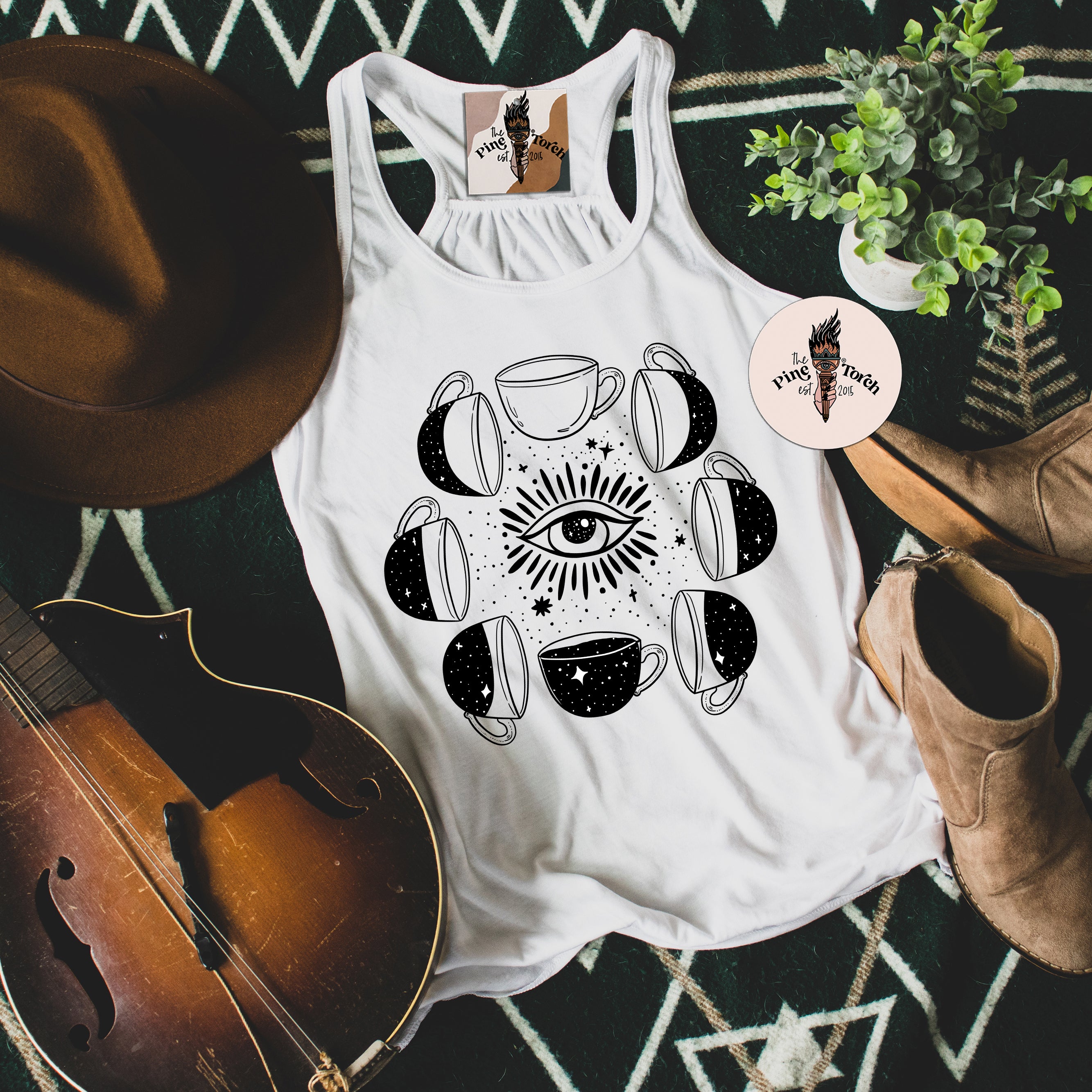 MOON PHASE COFFEE // FLOWY RACERBACK TANK