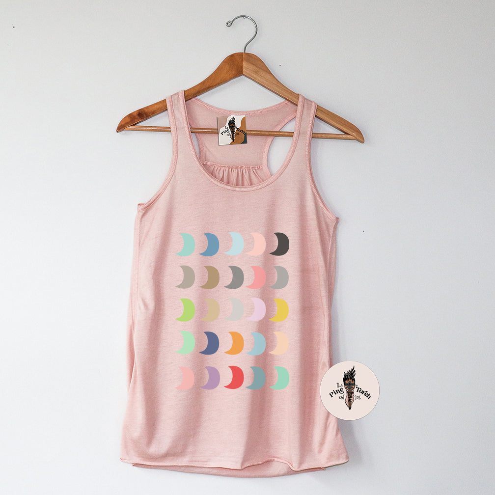 MOON PHASE PATTERN // FLOWY RACERBACK TANK